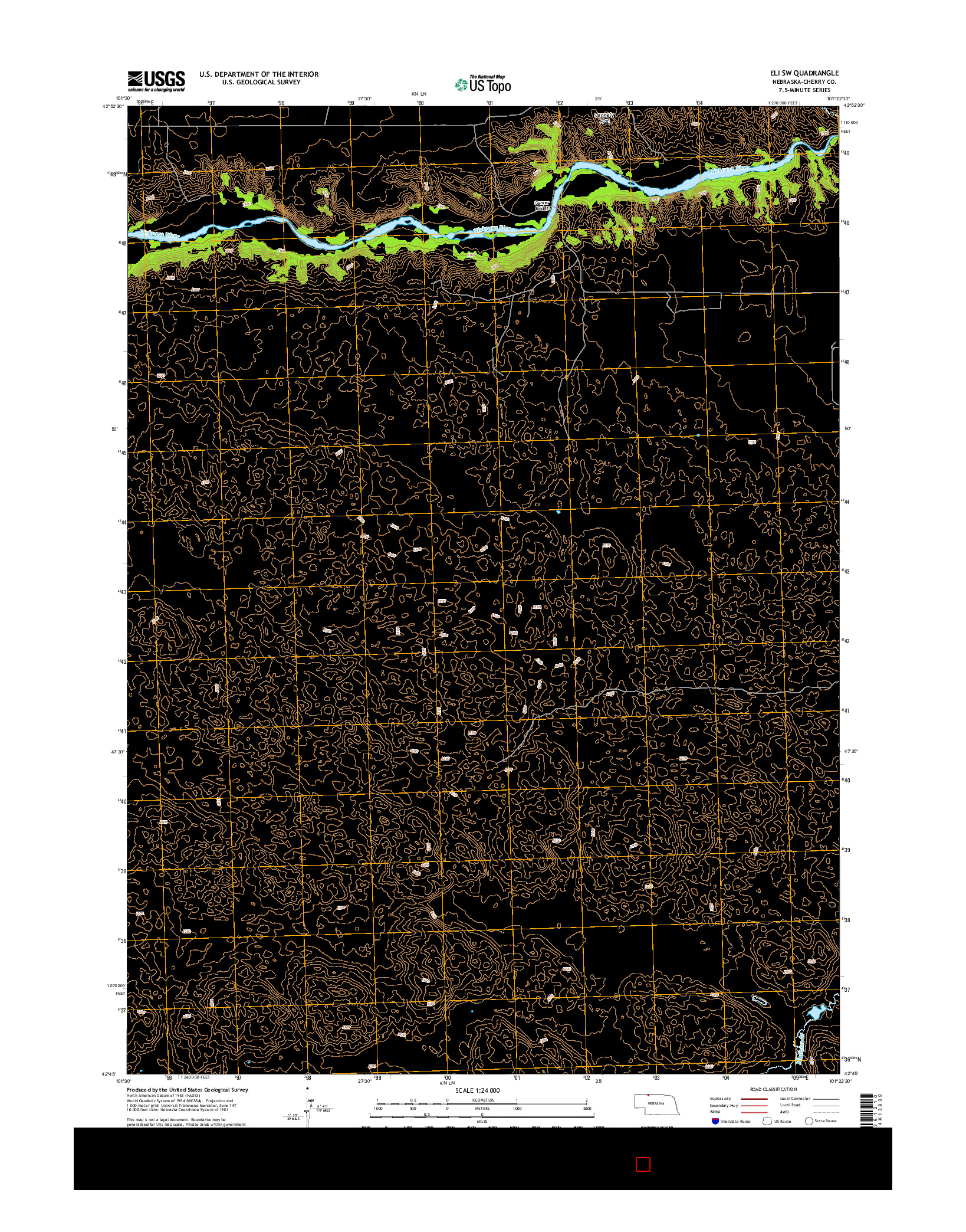 USGS US TOPO 7.5-MINUTE MAP FOR ELI SW, NE 2014