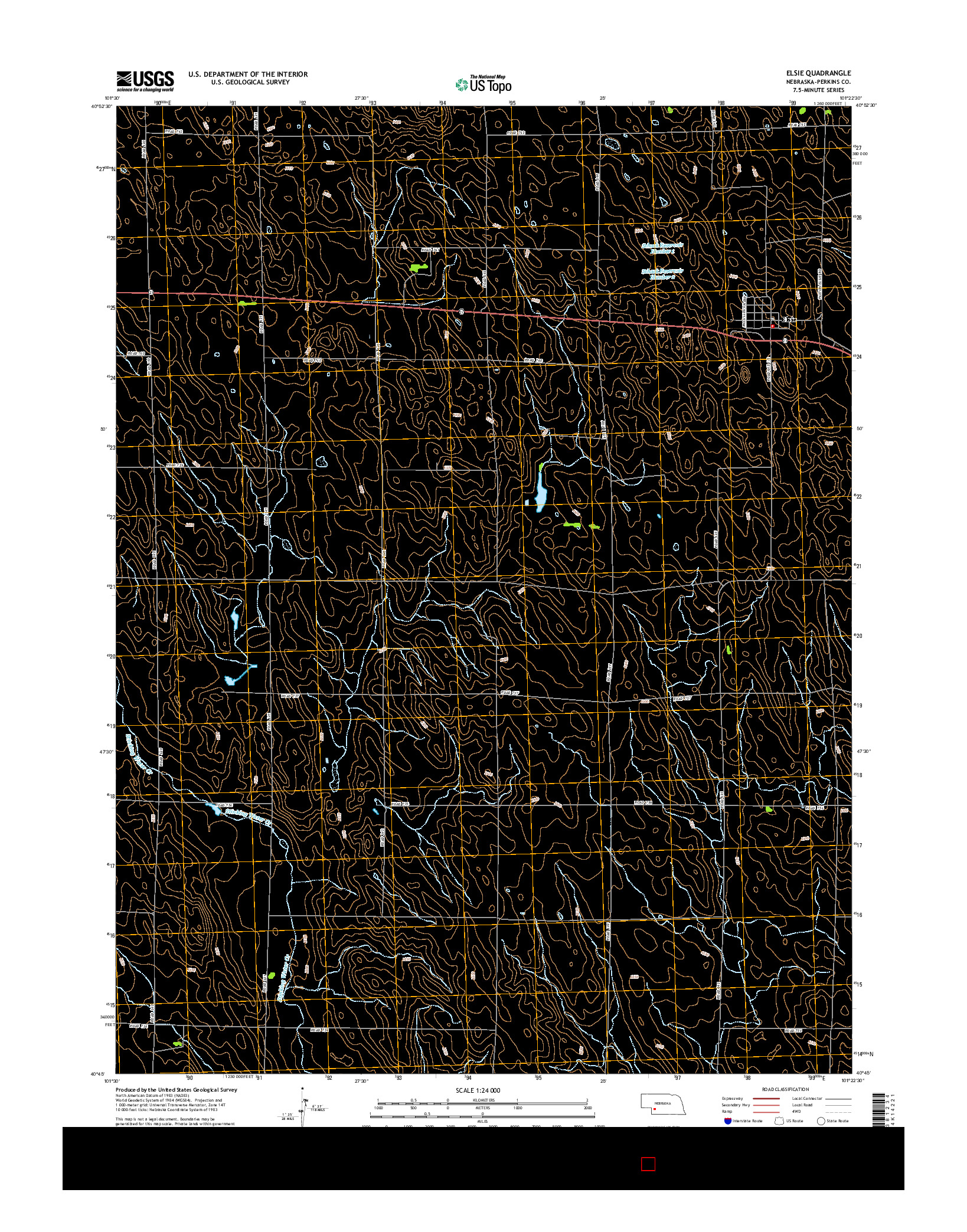 USGS US TOPO 7.5-MINUTE MAP FOR ELSIE, NE 2014