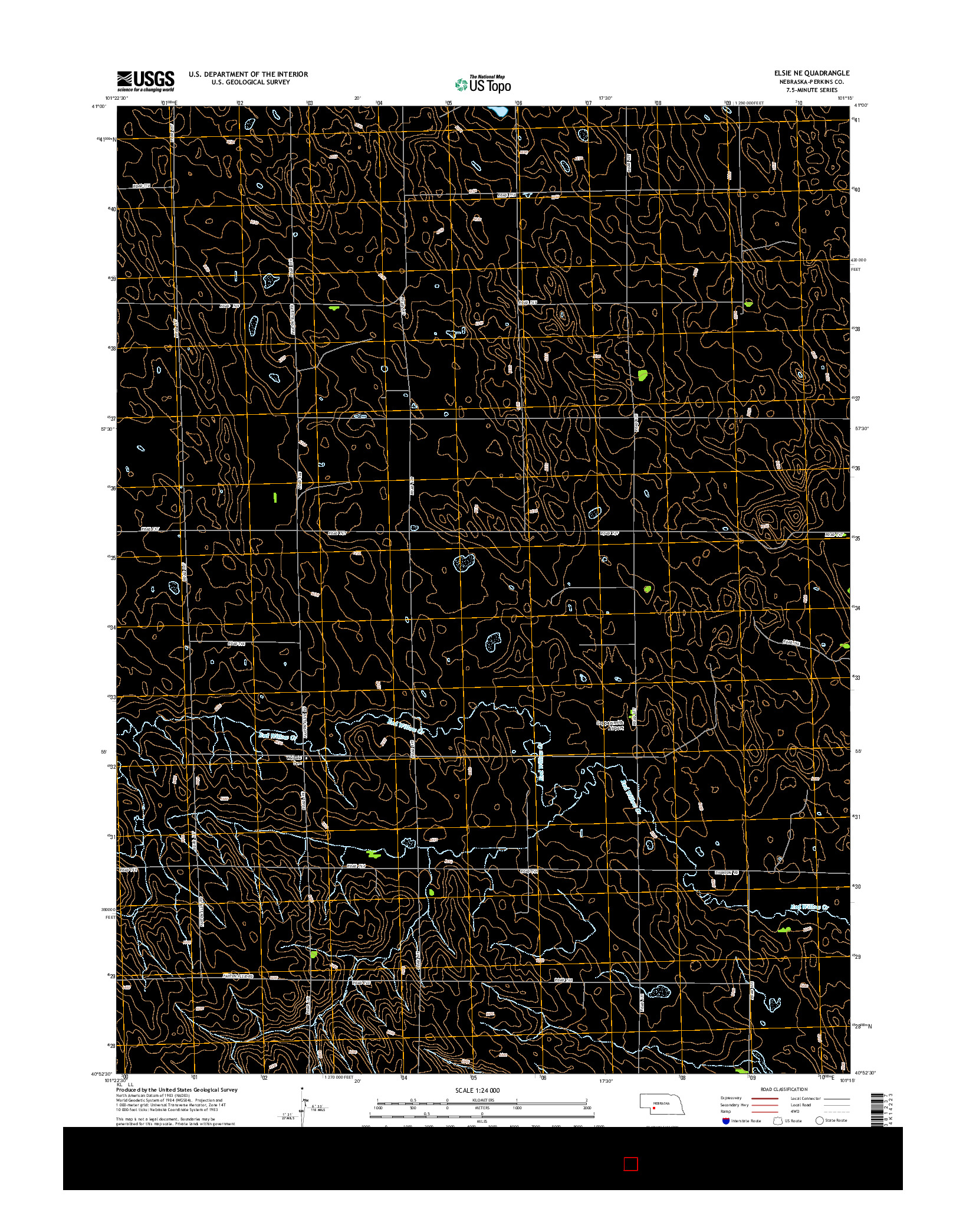 USGS US TOPO 7.5-MINUTE MAP FOR ELSIE NE, NE 2014