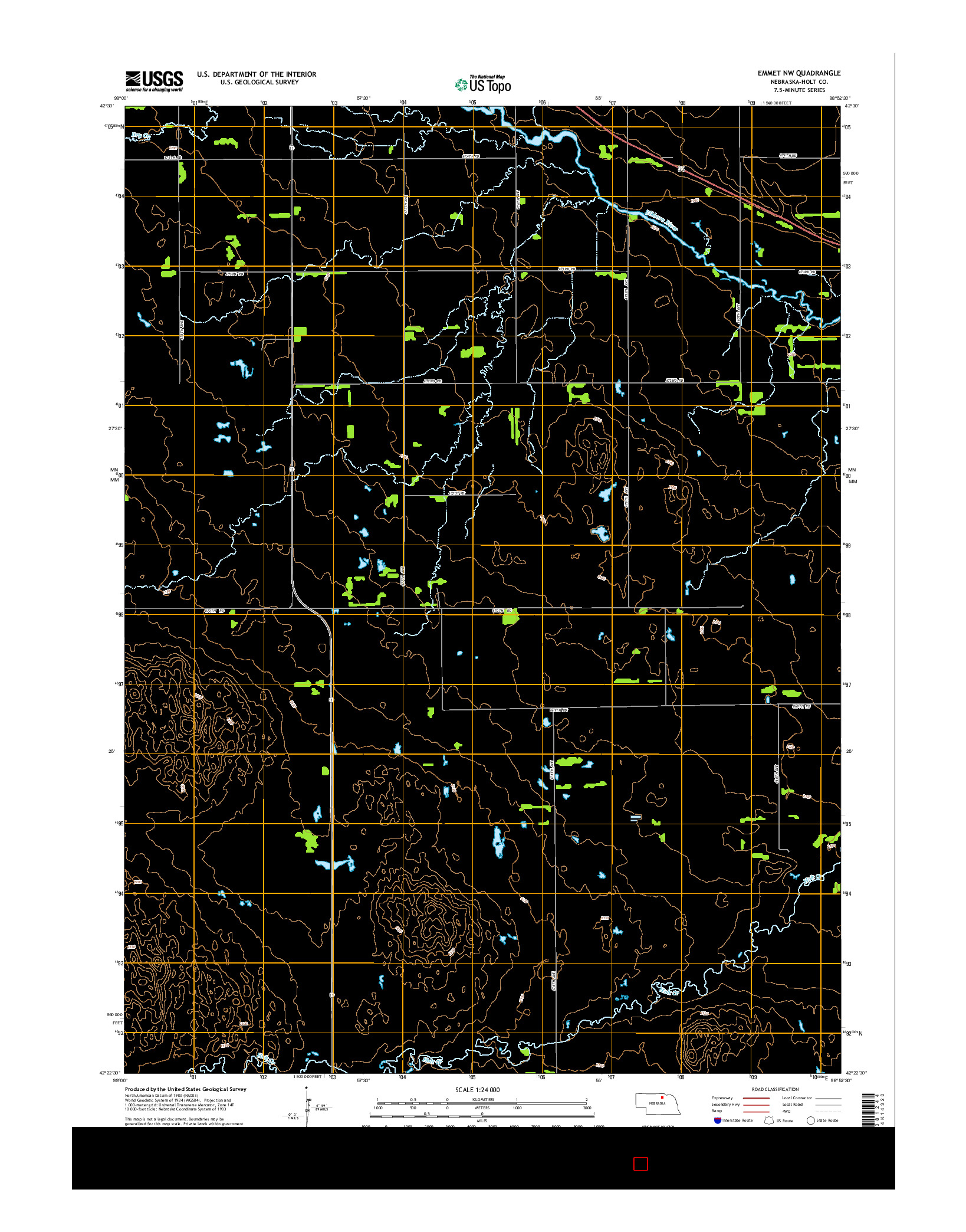USGS US TOPO 7.5-MINUTE MAP FOR EMMET NW, NE 2014