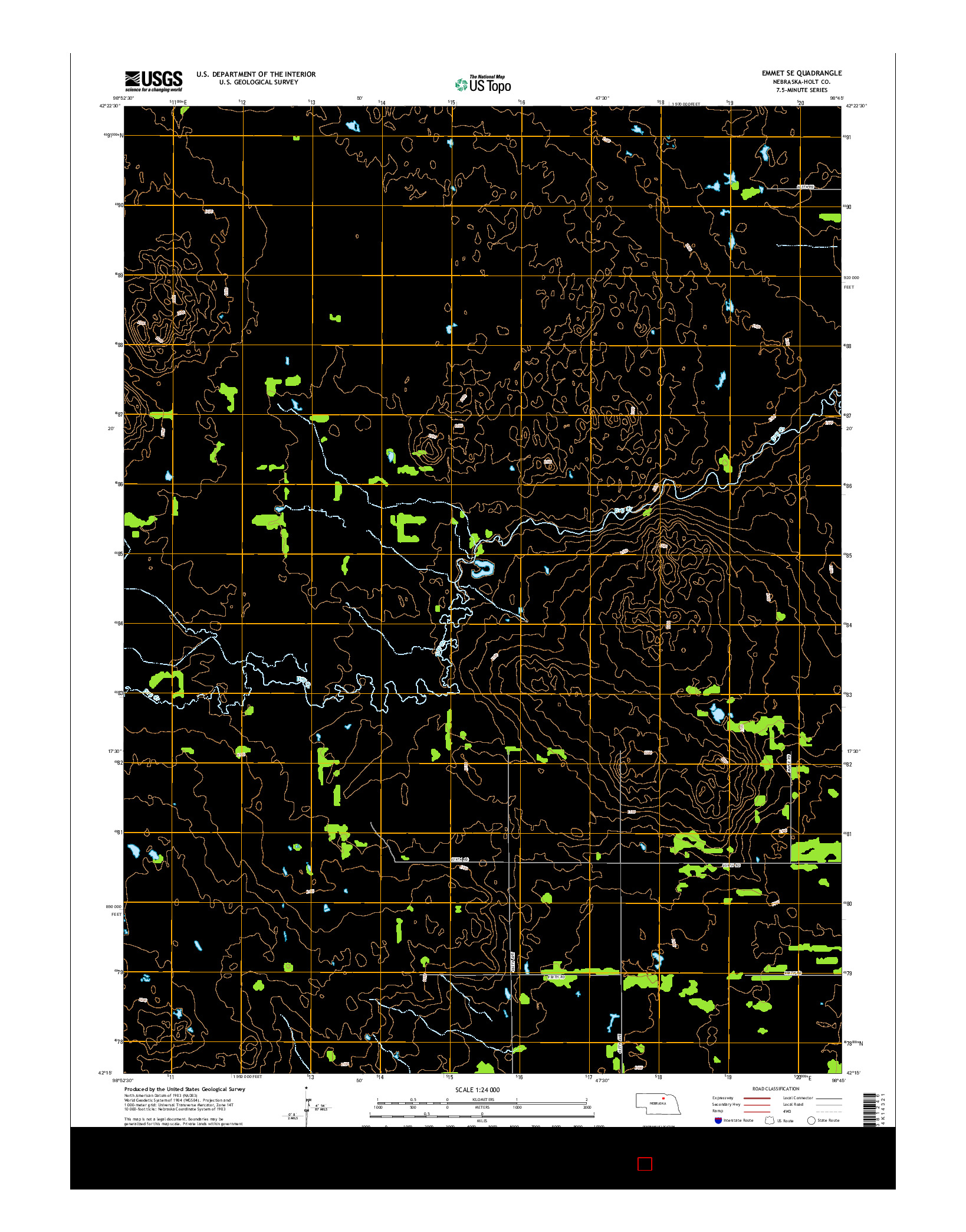 USGS US TOPO 7.5-MINUTE MAP FOR EMMET SE, NE 2014