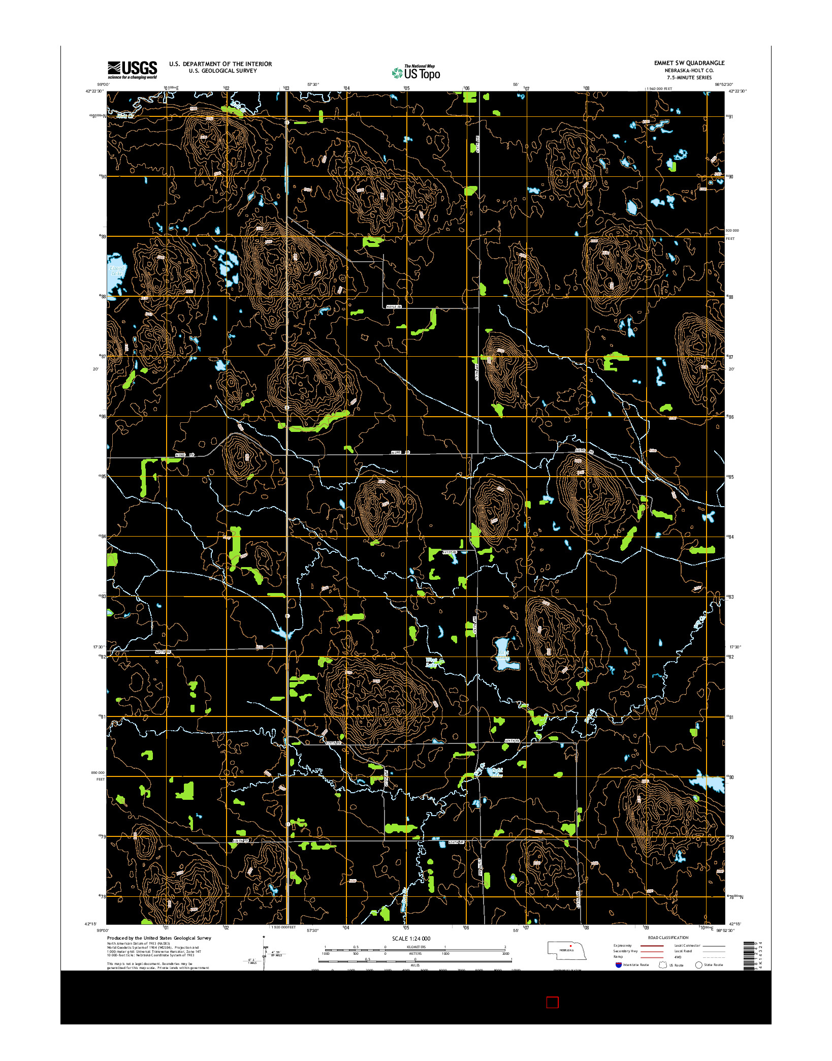 USGS US TOPO 7.5-MINUTE MAP FOR EMMET SW, NE 2014