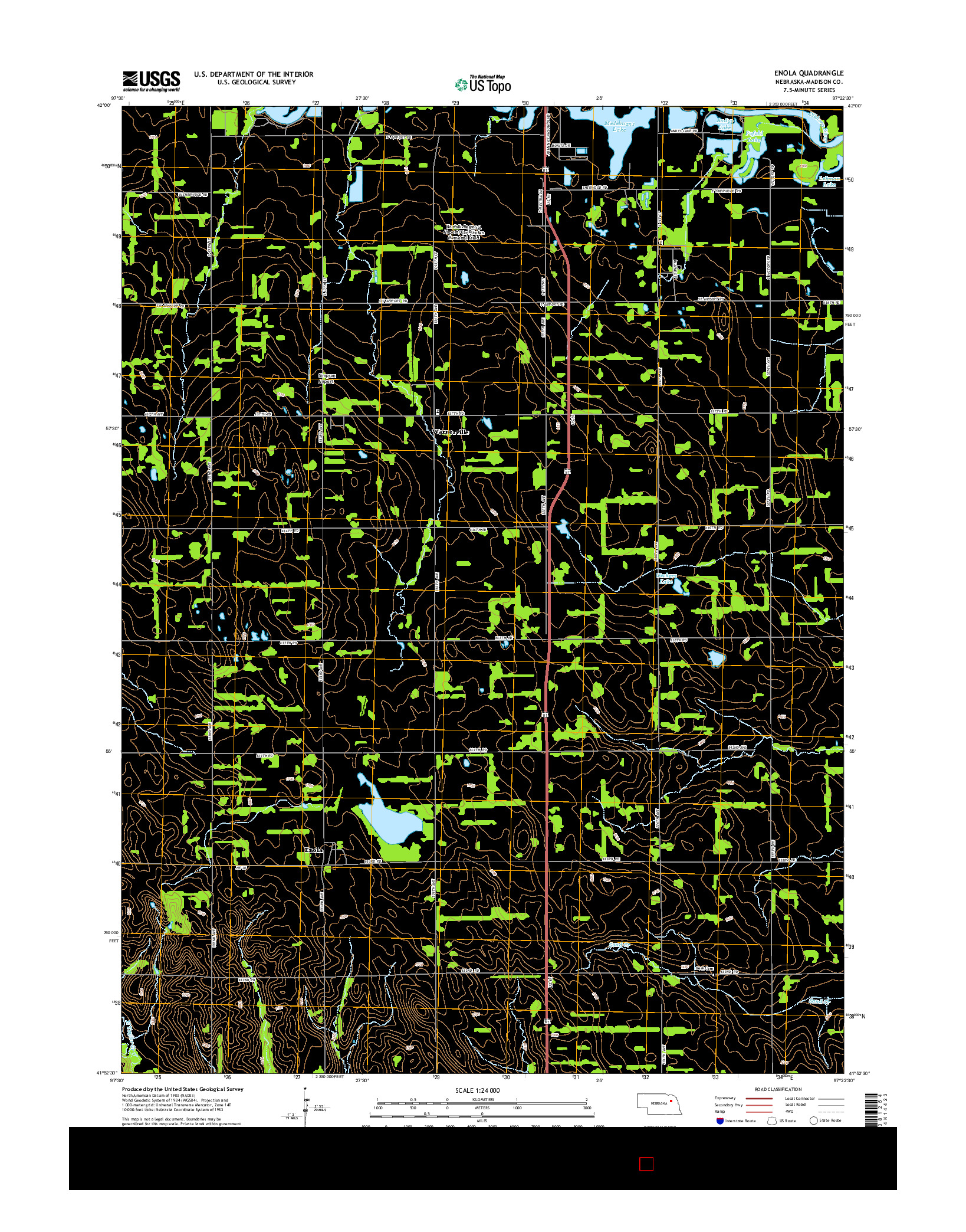 USGS US TOPO 7.5-MINUTE MAP FOR ENOLA, NE 2014