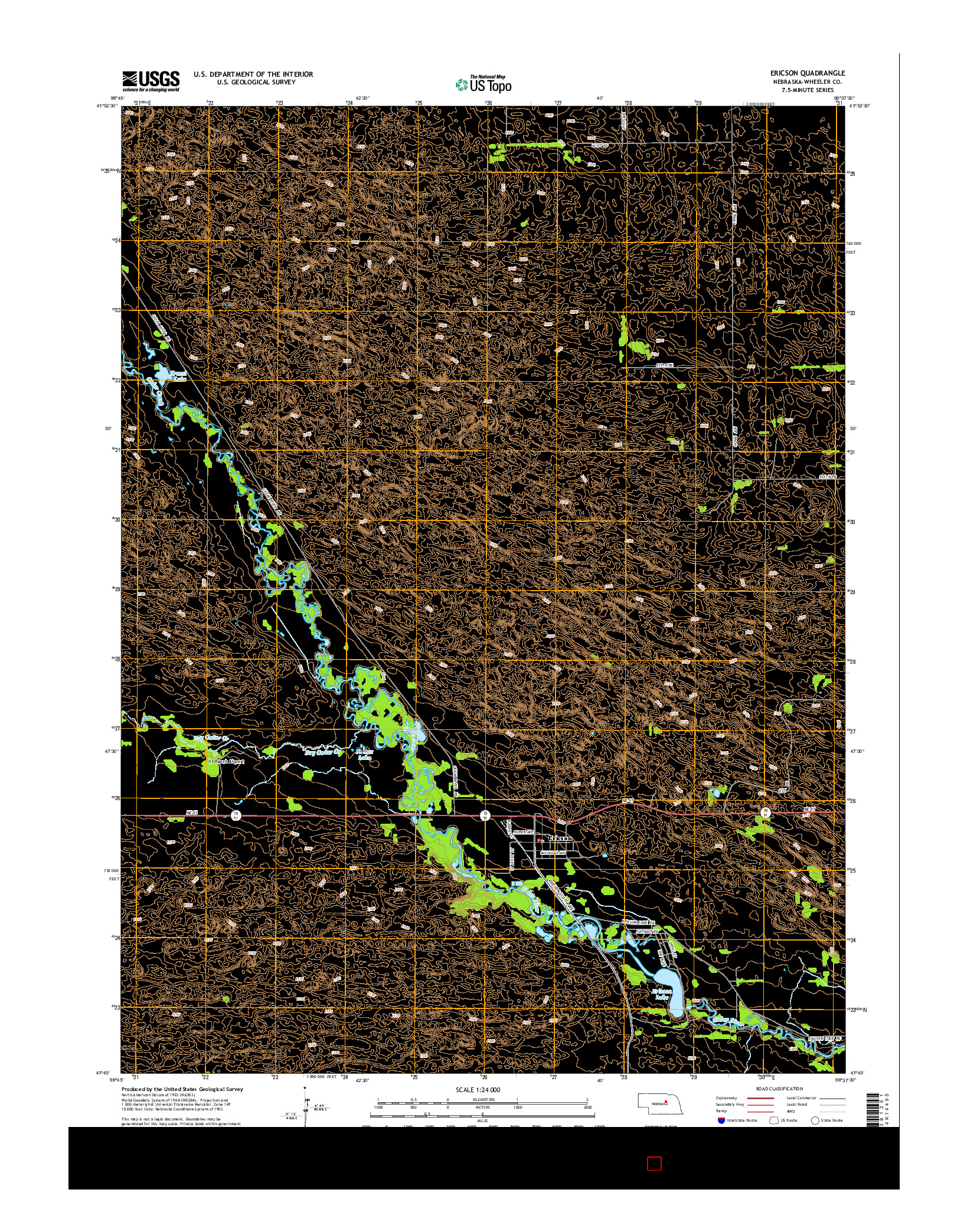 USGS US TOPO 7.5-MINUTE MAP FOR ERICSON, NE 2014