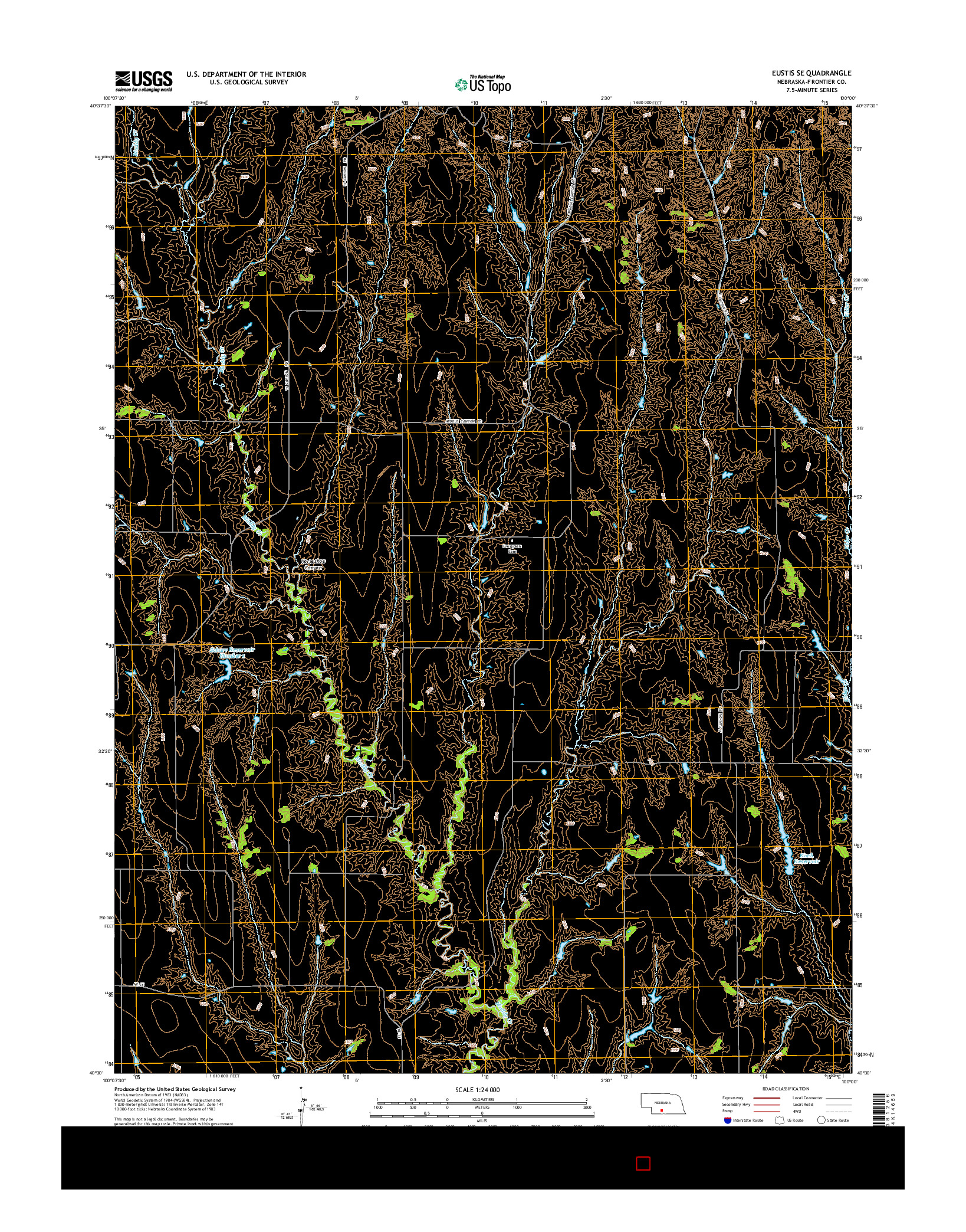 USGS US TOPO 7.5-MINUTE MAP FOR EUSTIS SE, NE 2014