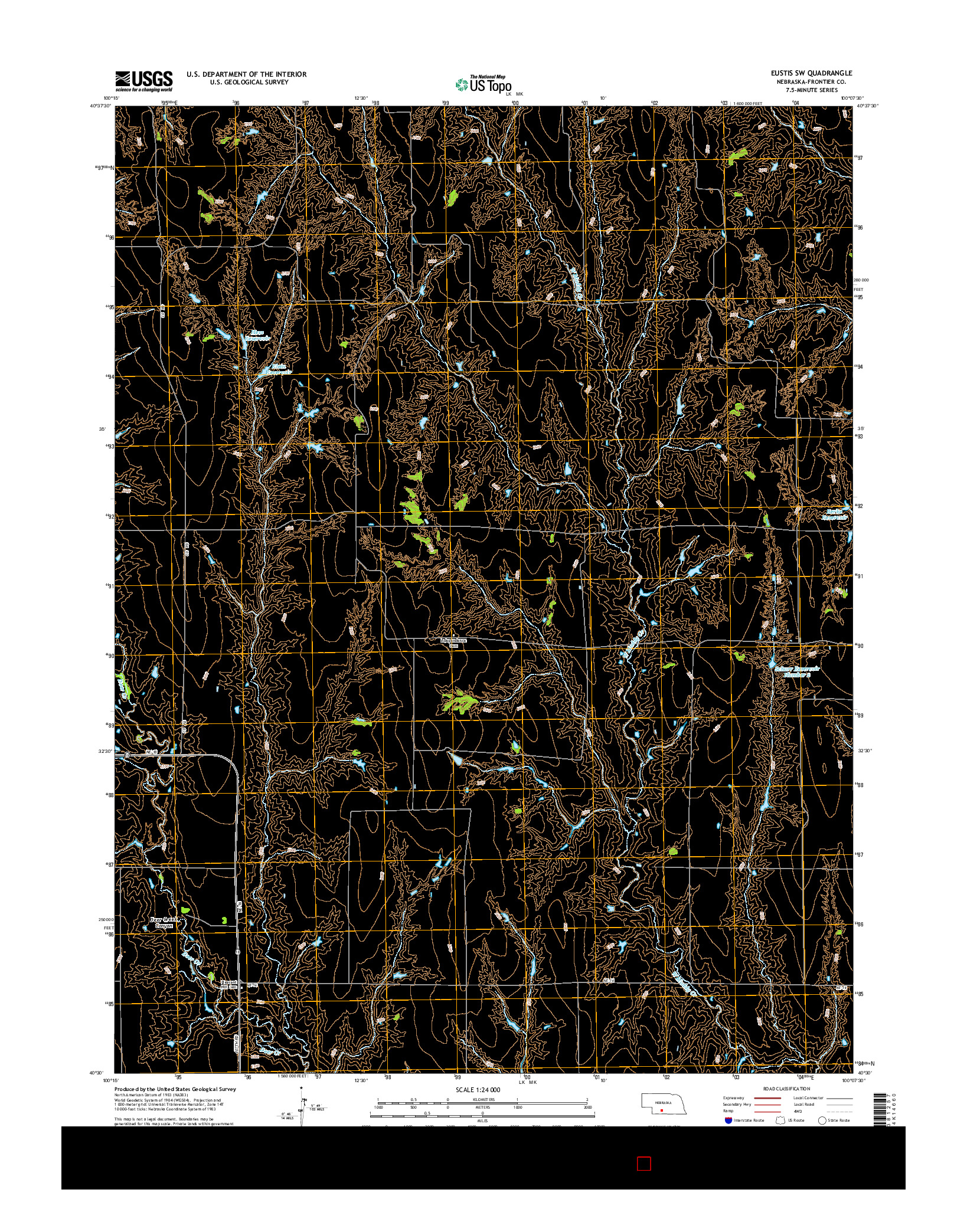 USGS US TOPO 7.5-MINUTE MAP FOR EUSTIS SW, NE 2014