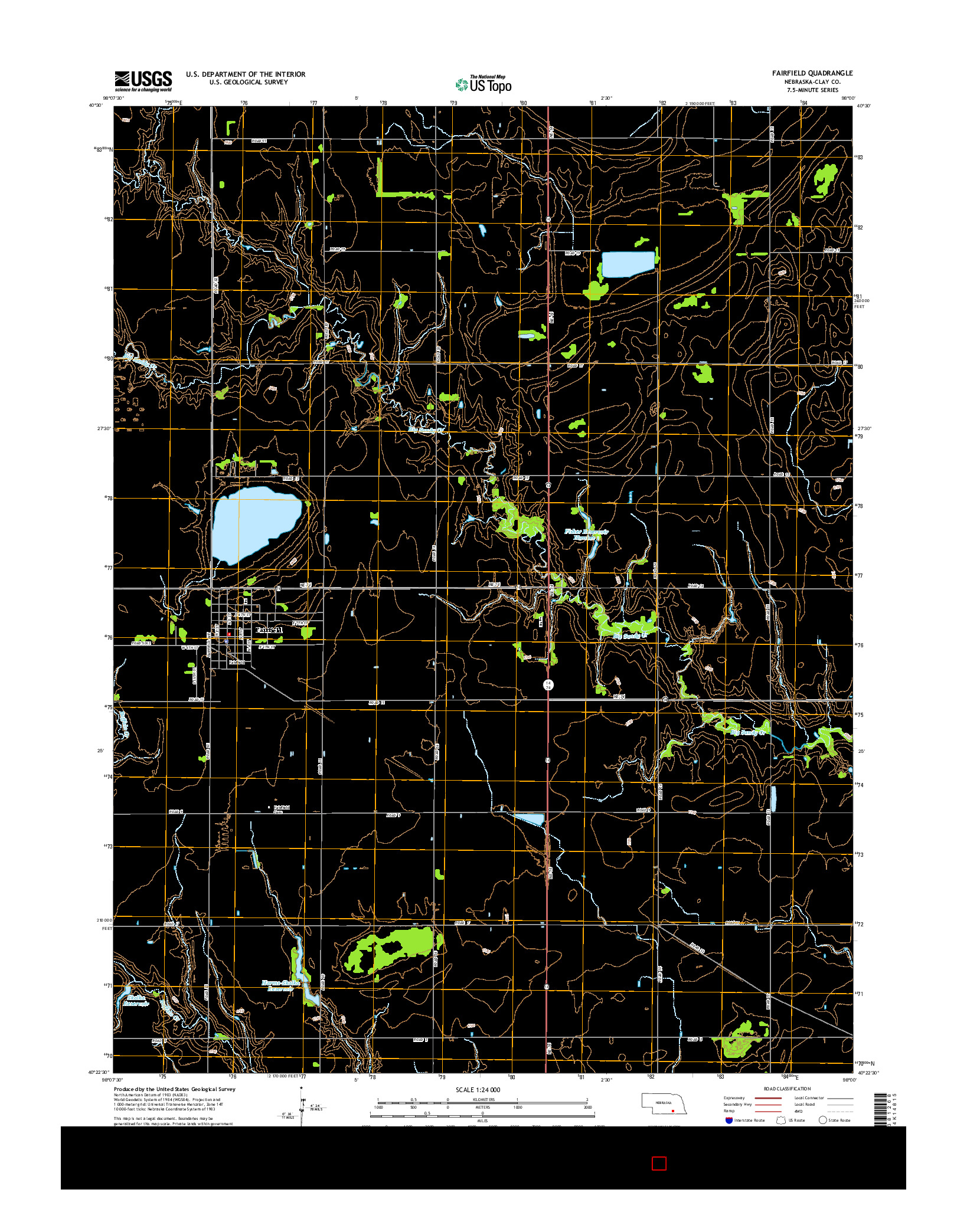 USGS US TOPO 7.5-MINUTE MAP FOR FAIRFIELD, NE 2014