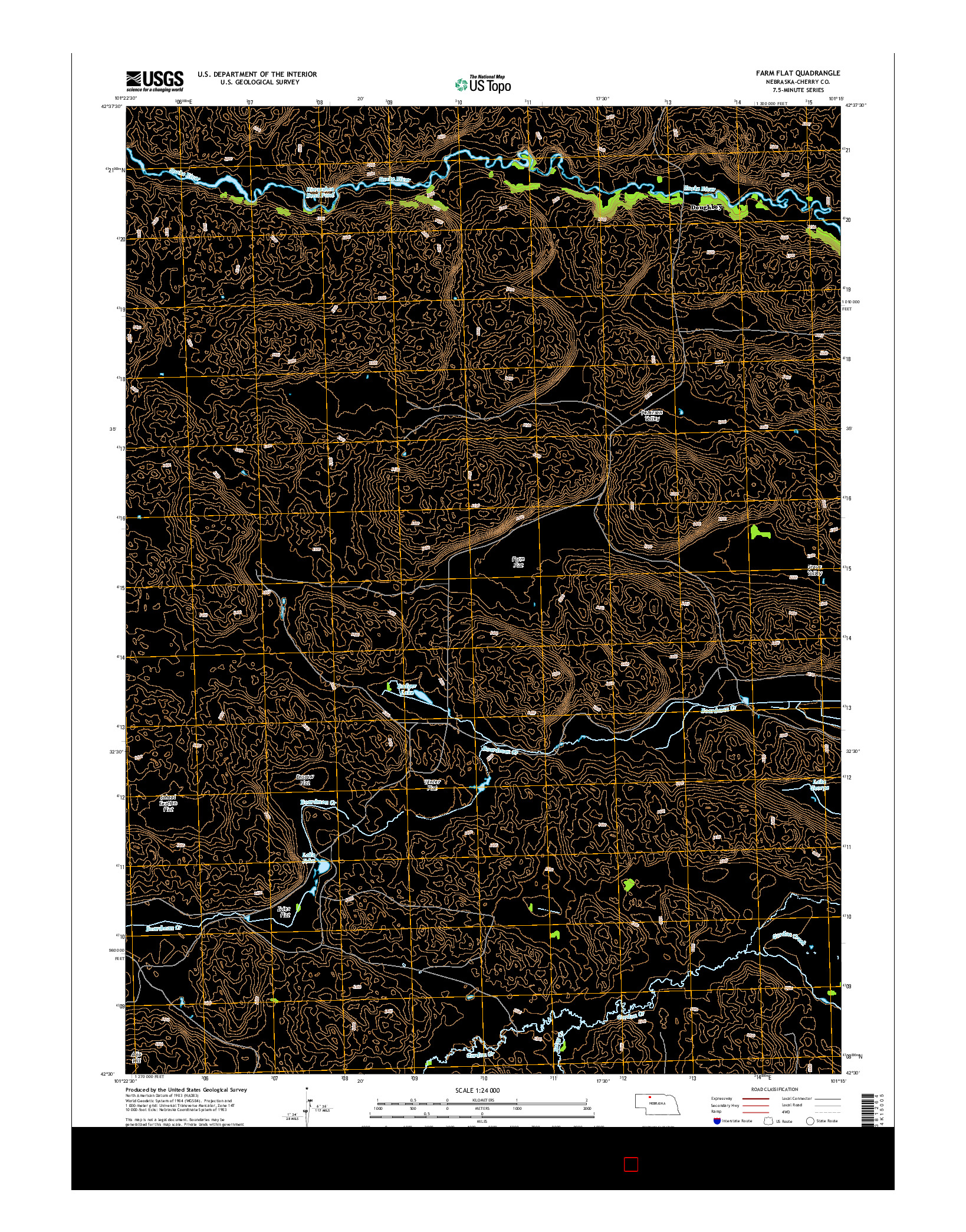USGS US TOPO 7.5-MINUTE MAP FOR FARM FLAT, NE 2014