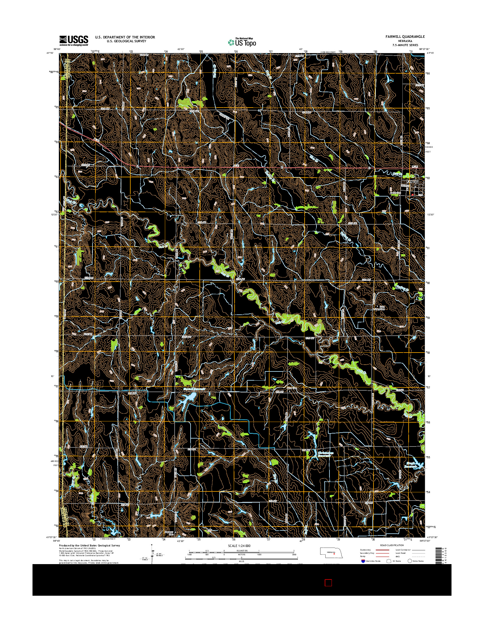 USGS US TOPO 7.5-MINUTE MAP FOR FARWELL, NE 2014