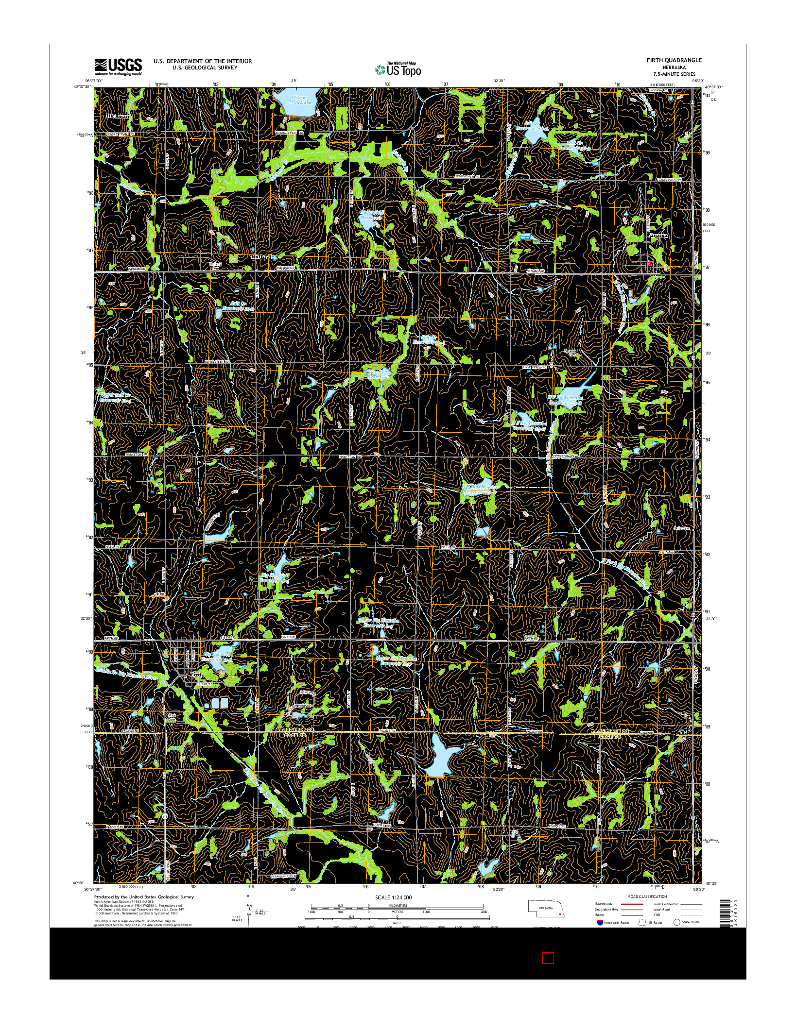 USGS US TOPO 7.5-MINUTE MAP FOR FIRTH, NE 2014