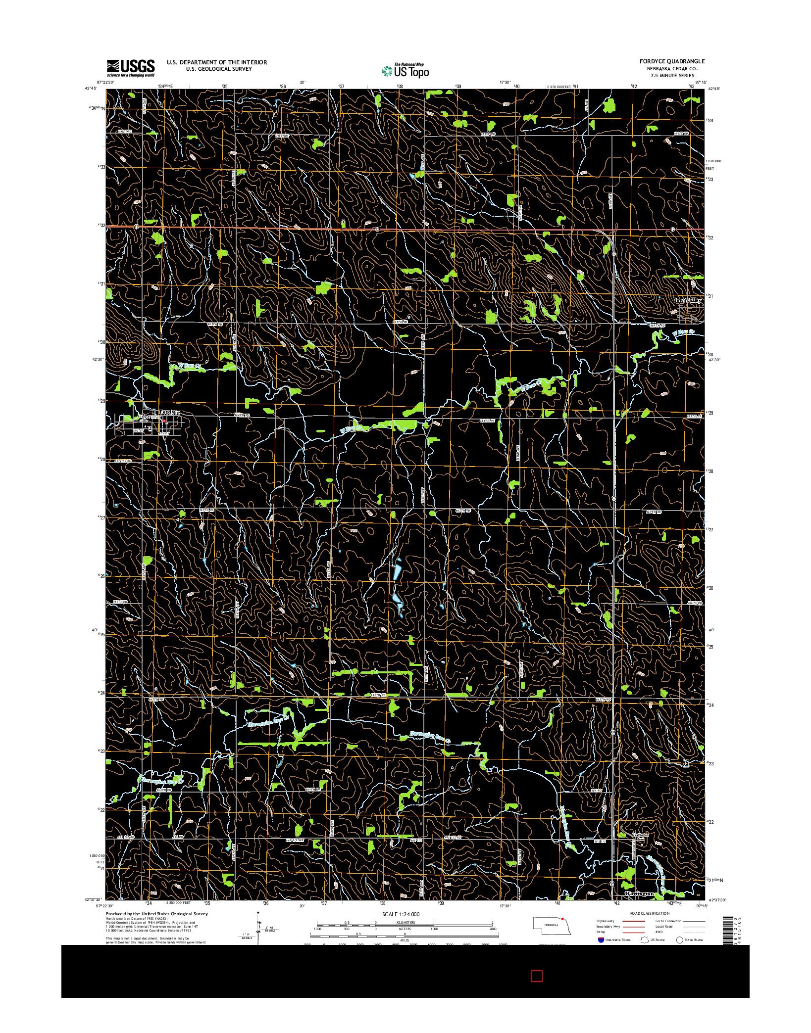 USGS US TOPO 7.5-MINUTE MAP FOR FORDYCE, NE 2014