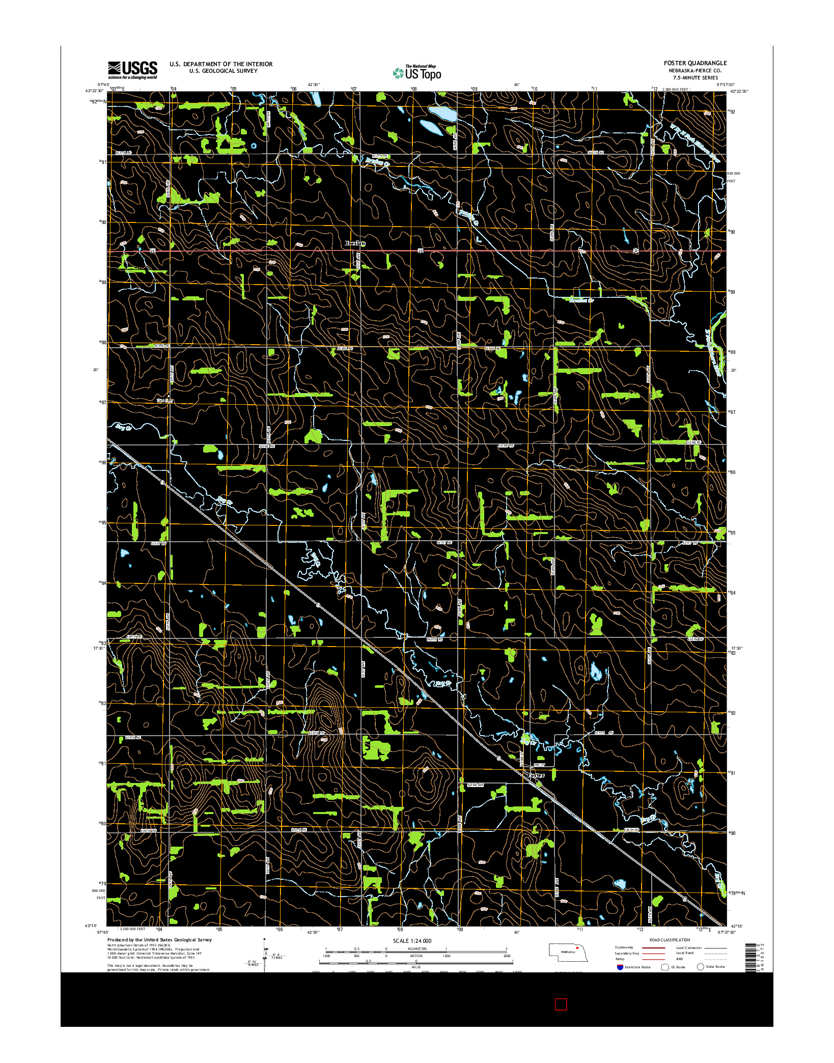 USGS US TOPO 7.5-MINUTE MAP FOR FOSTER, NE 2014