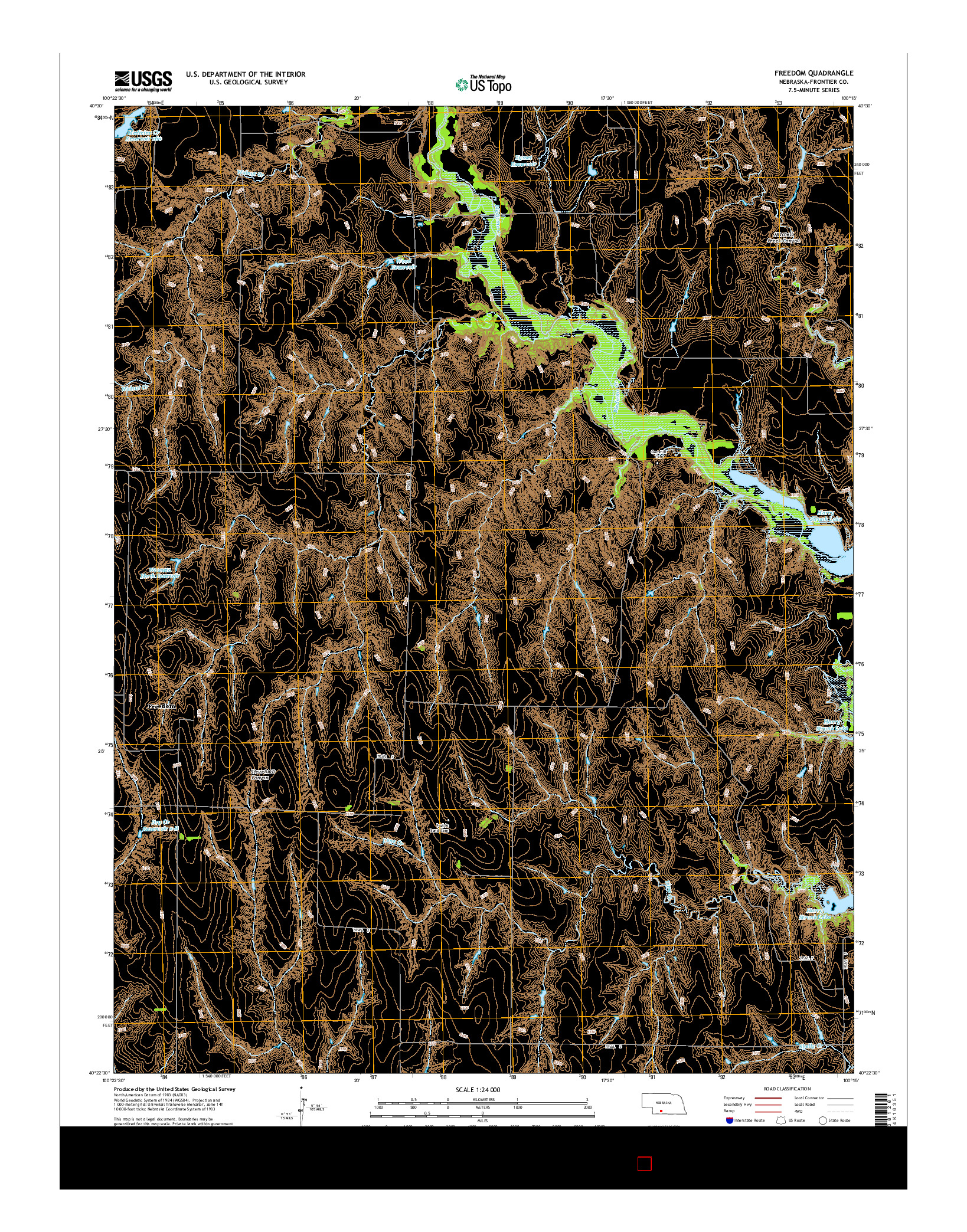 USGS US TOPO 7.5-MINUTE MAP FOR FREEDOM, NE 2014