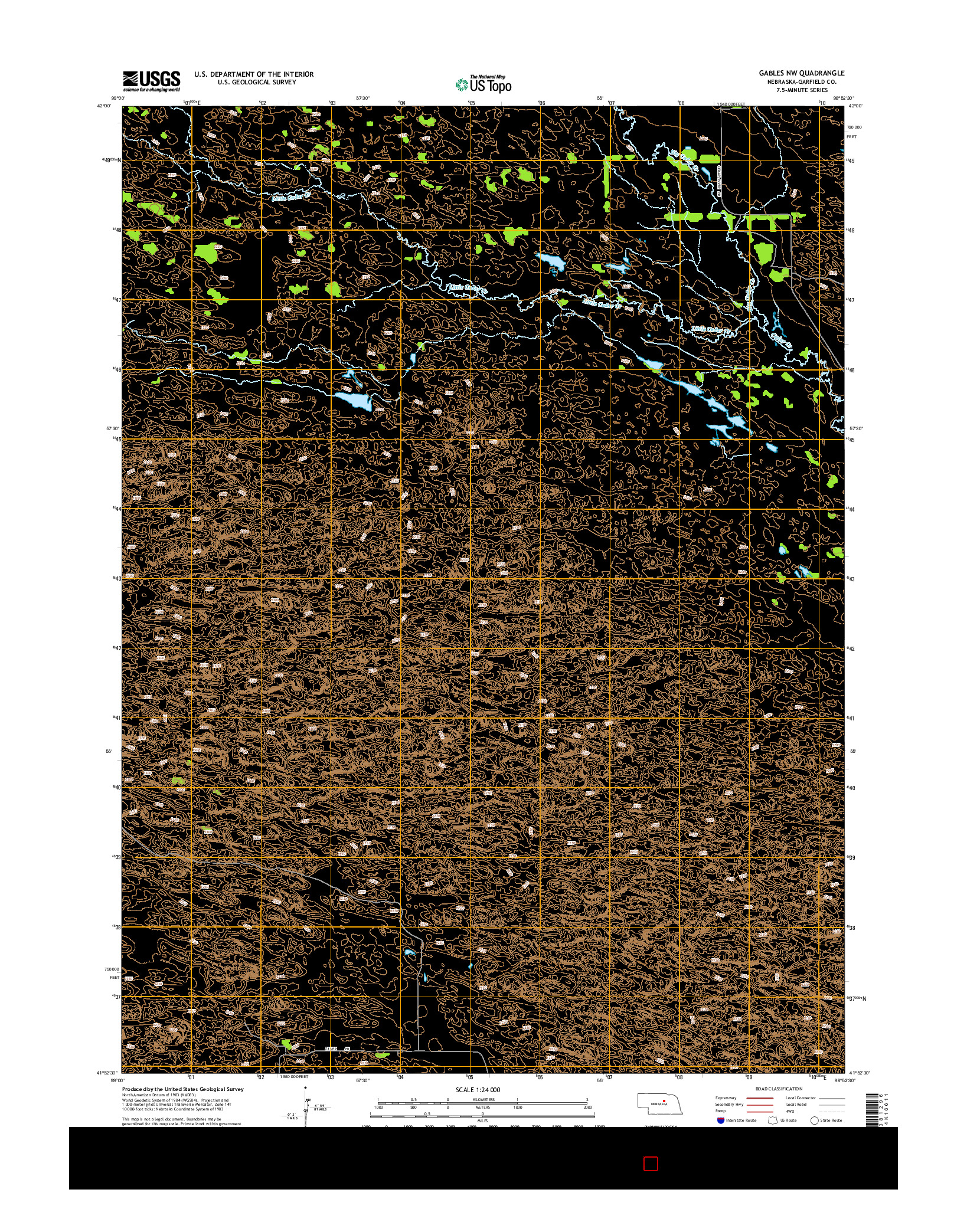 USGS US TOPO 7.5-MINUTE MAP FOR GABLES NW, NE 2014