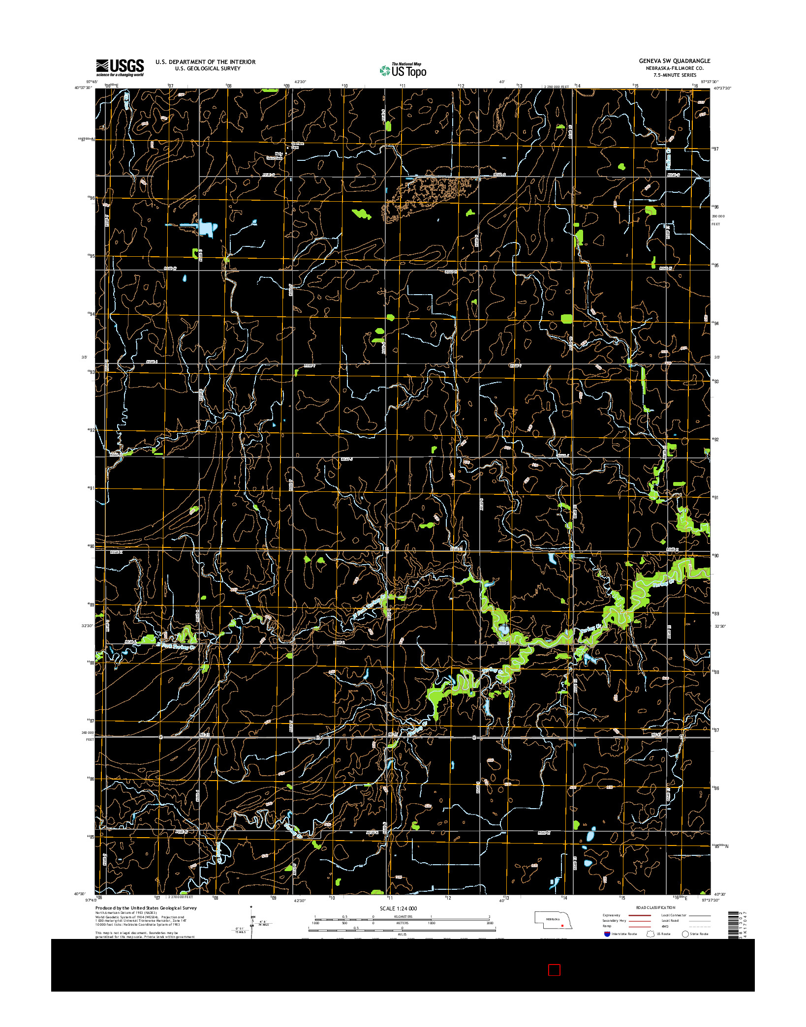 USGS US TOPO 7.5-MINUTE MAP FOR GENEVA SW, NE 2014