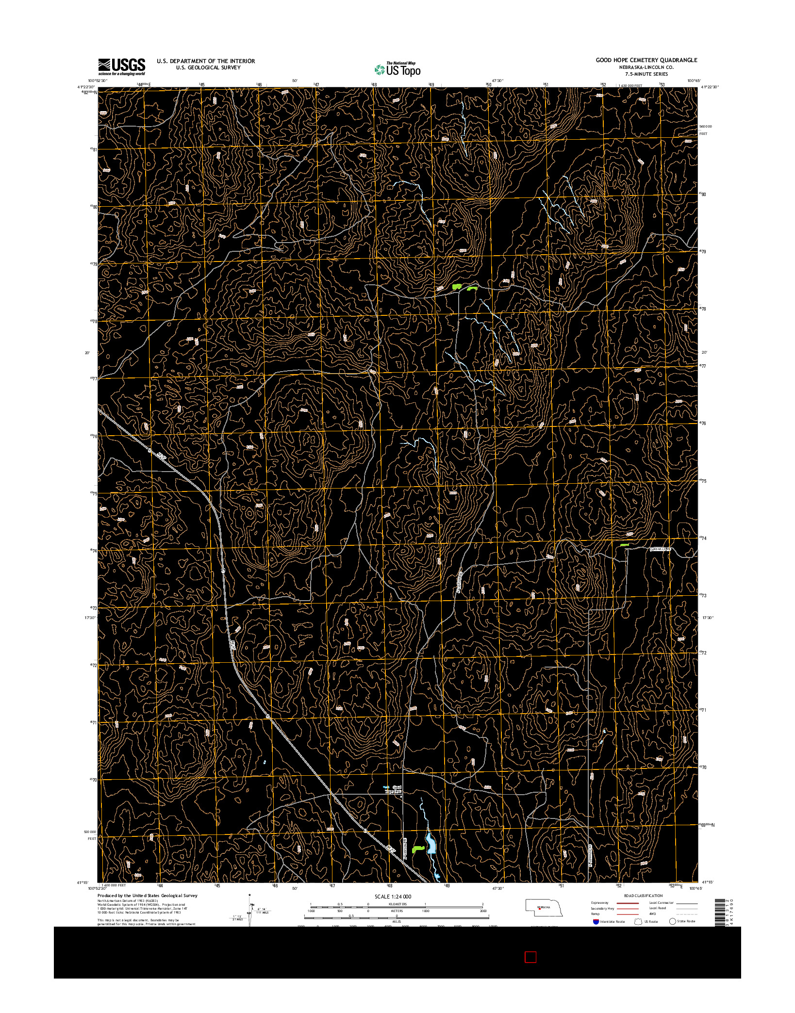 USGS US TOPO 7.5-MINUTE MAP FOR GOOD HOPE CEMETERY, NE 2014