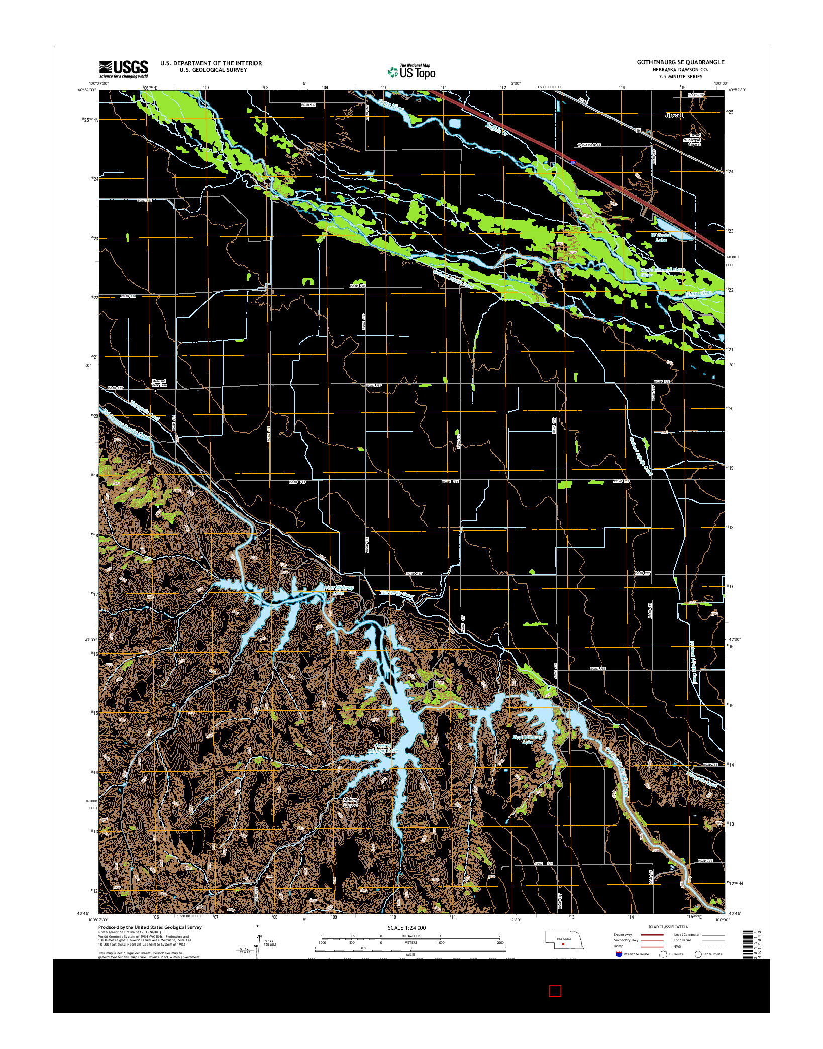 USGS US TOPO 7.5-MINUTE MAP FOR GOTHENBURG SE, NE 2014