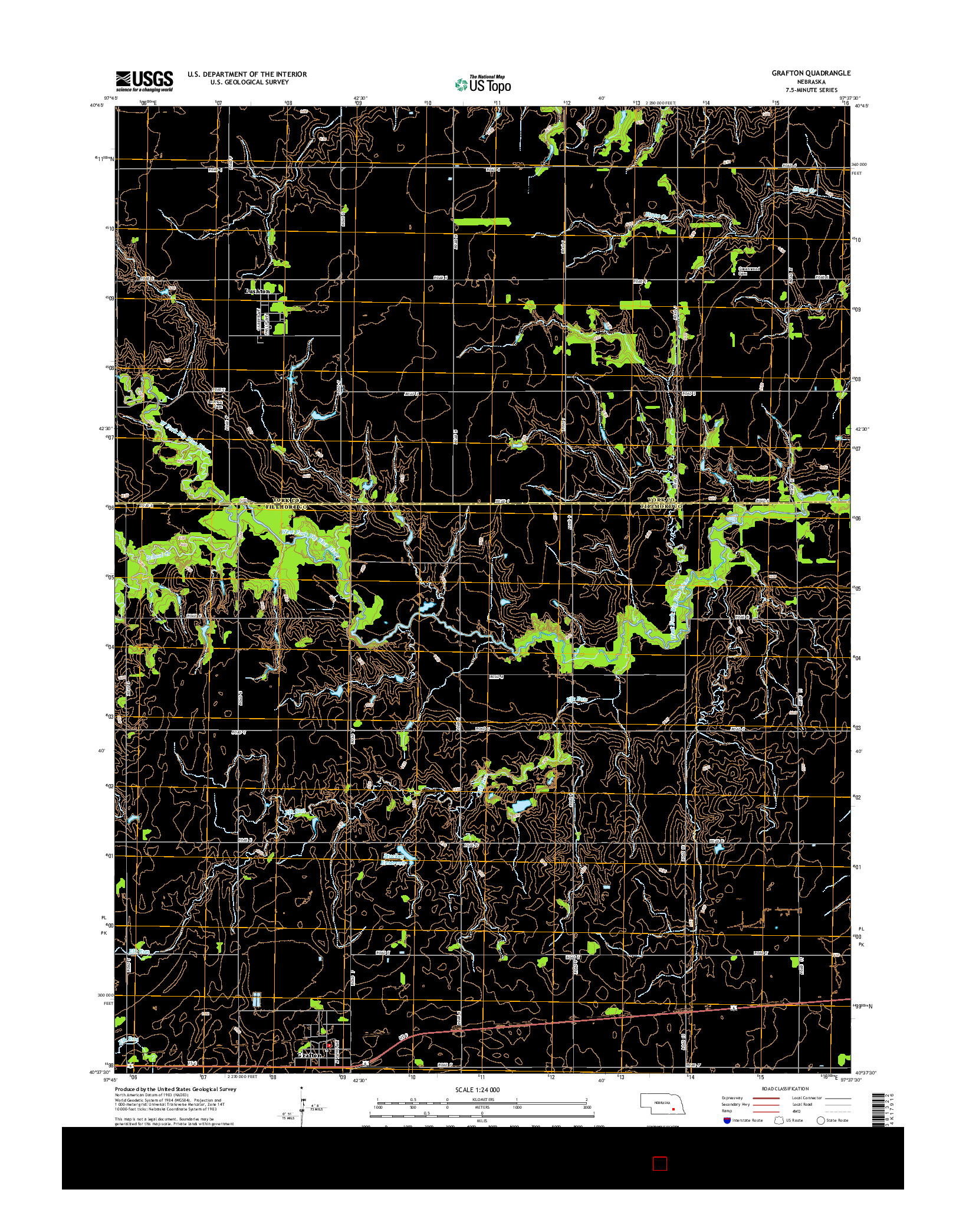 USGS US TOPO 7.5-MINUTE MAP FOR GRAFTON, NE 2014