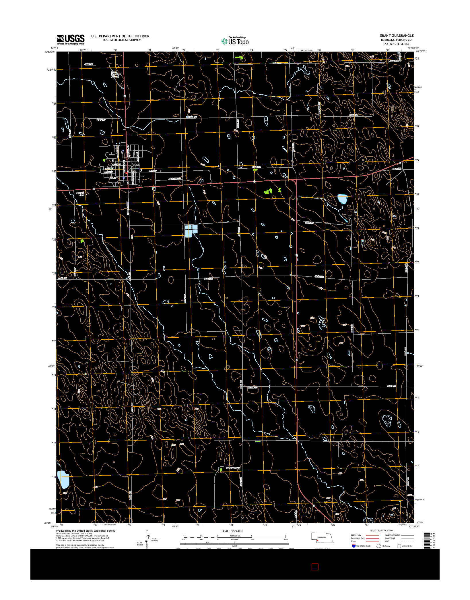 USGS US TOPO 7.5-MINUTE MAP FOR GRANT, NE 2014