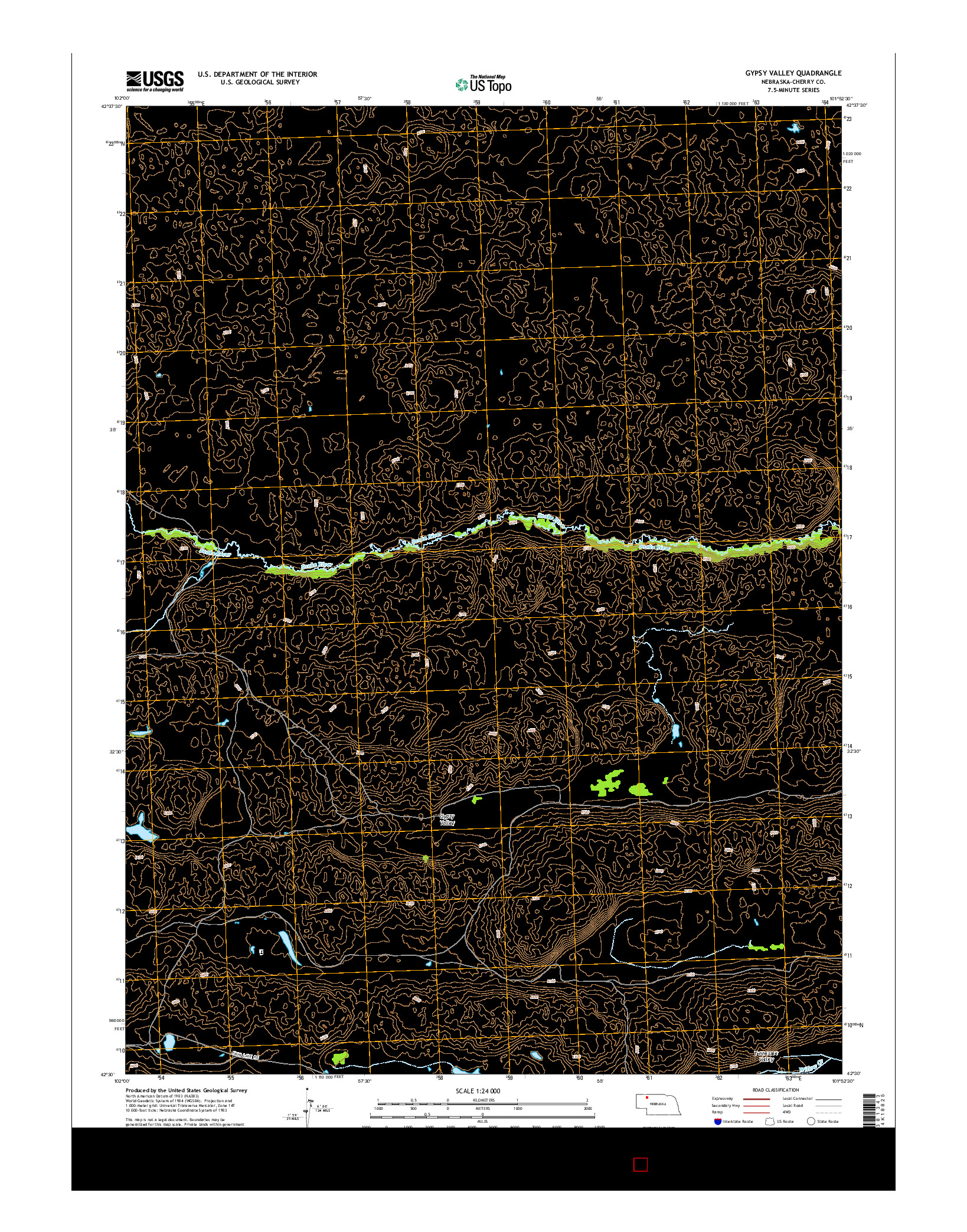 USGS US TOPO 7.5-MINUTE MAP FOR GYPSY VALLEY, NE 2014