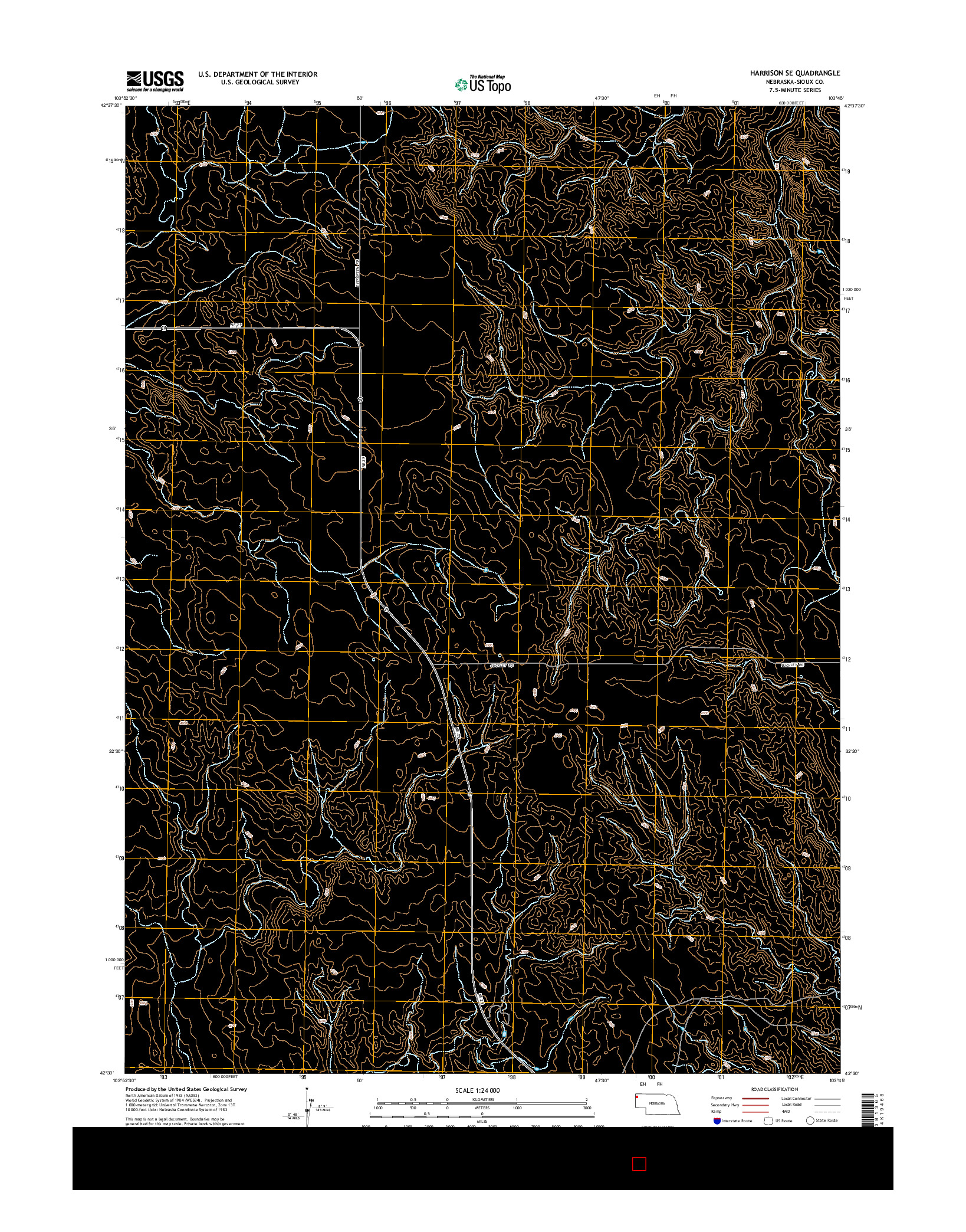 USGS US TOPO 7.5-MINUTE MAP FOR HARRISON SE, NE 2014