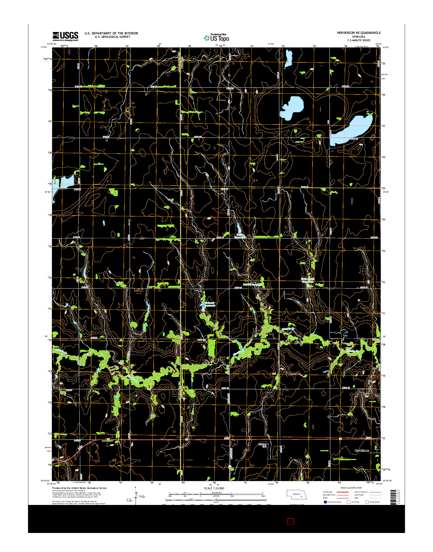 USGS US TOPO 7.5-MINUTE MAP FOR HENDERSON NE, NE 2014