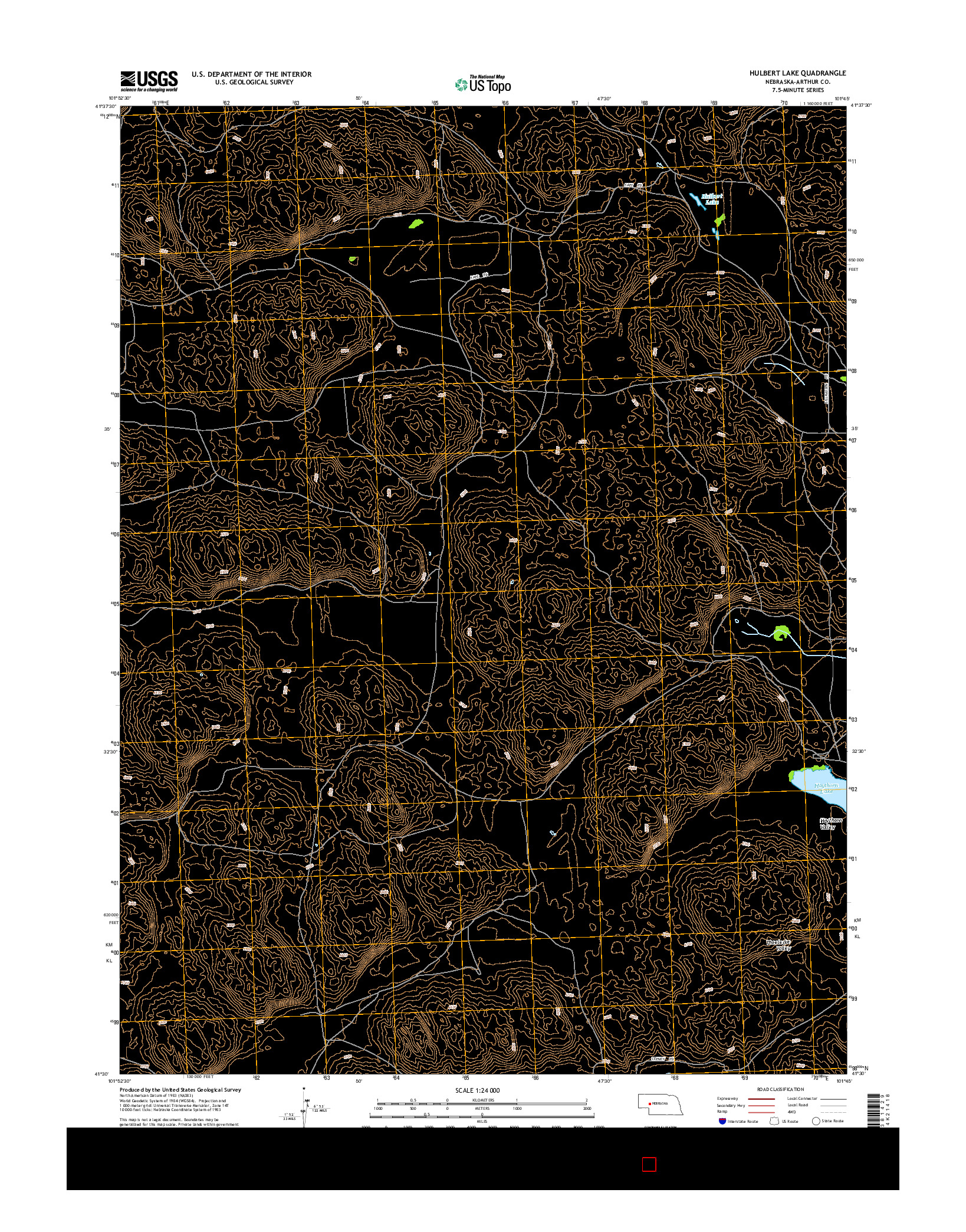 USGS US TOPO 7.5-MINUTE MAP FOR HULBERT LAKE, NE 2014