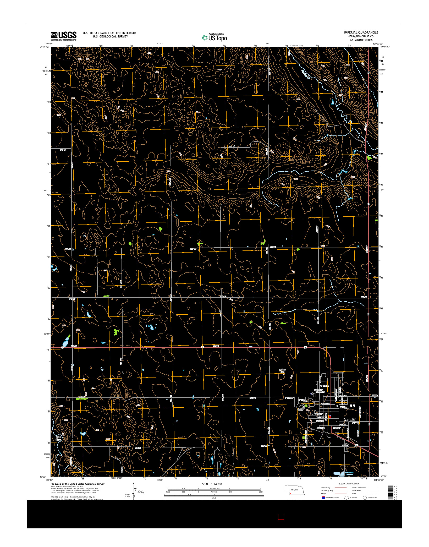 USGS US TOPO 7.5-MINUTE MAP FOR IMPERIAL, NE 2014