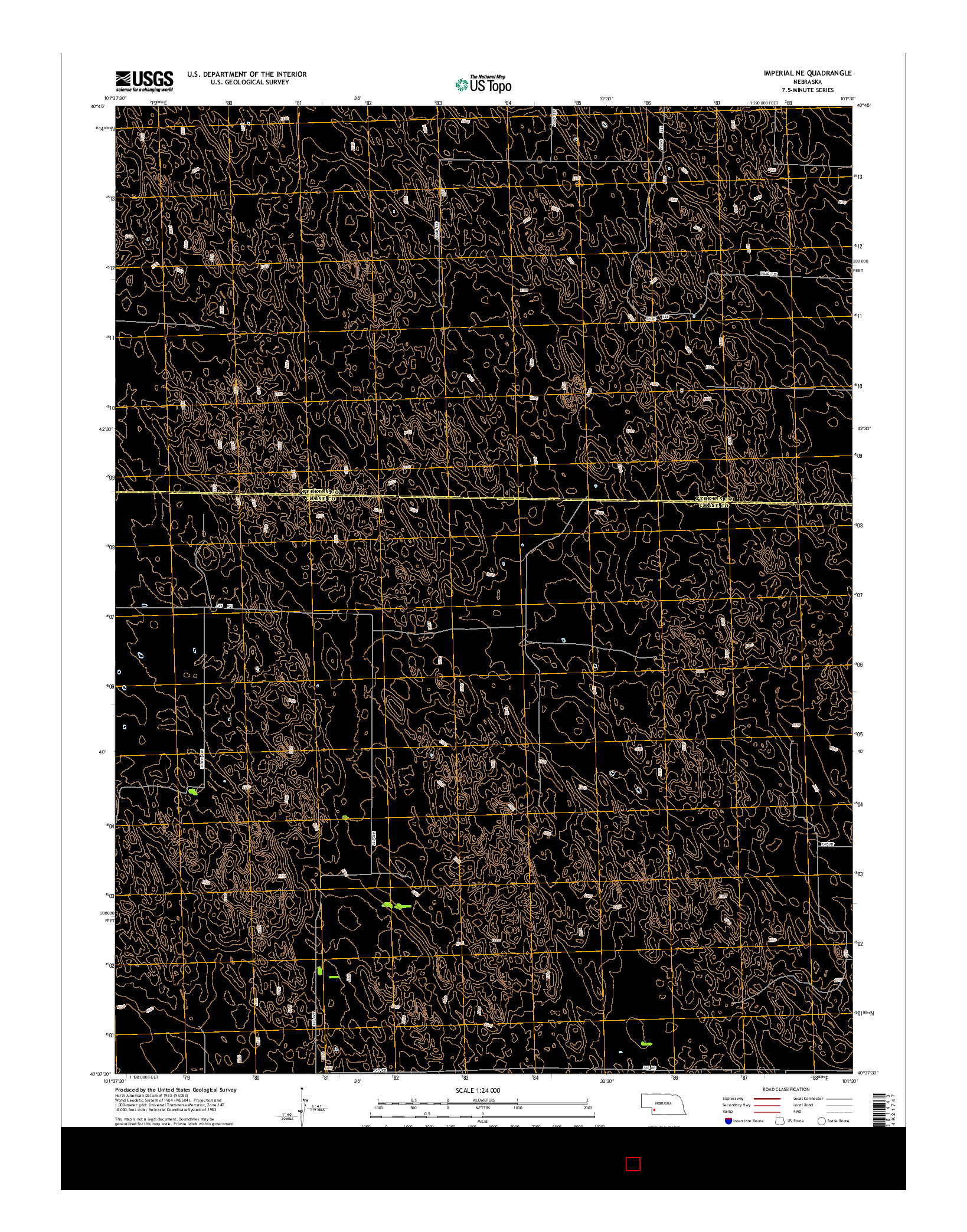 USGS US TOPO 7.5-MINUTE MAP FOR IMPERIAL NE, NE 2014