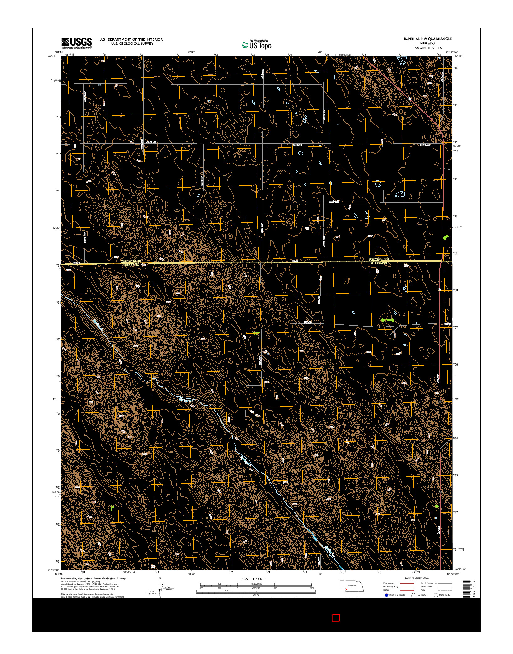 USGS US TOPO 7.5-MINUTE MAP FOR IMPERIAL NW, NE 2014