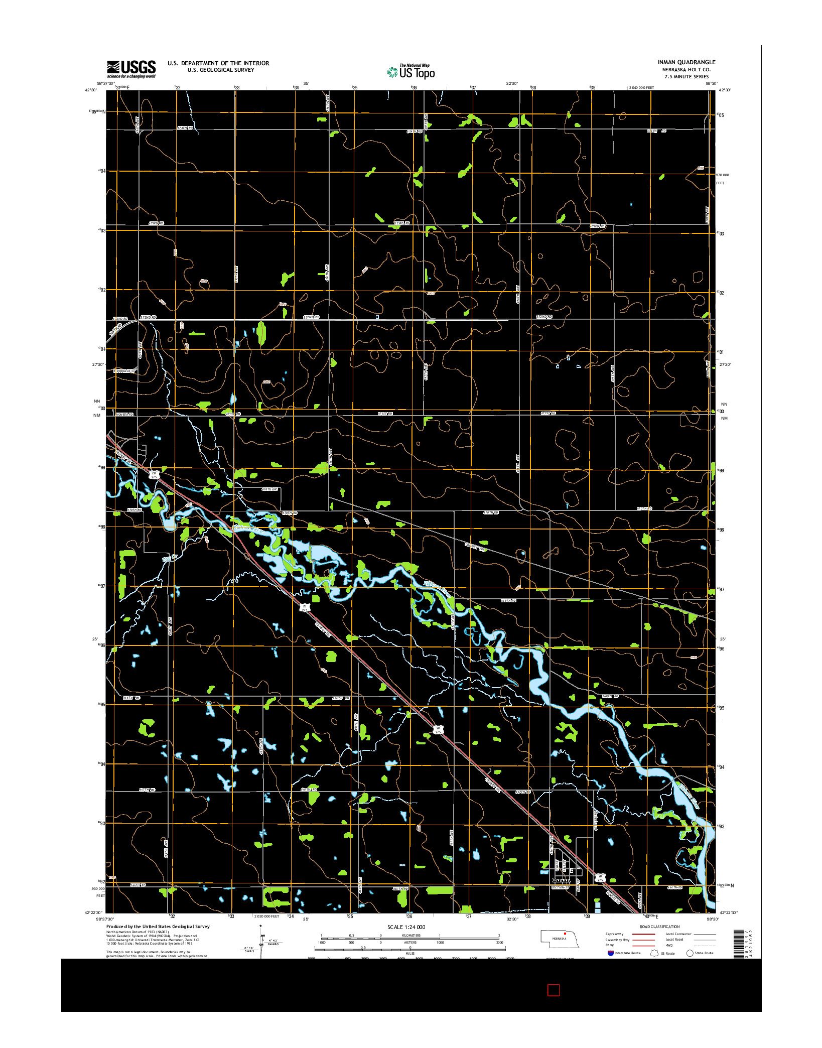 USGS US TOPO 7.5-MINUTE MAP FOR INMAN, NE 2014