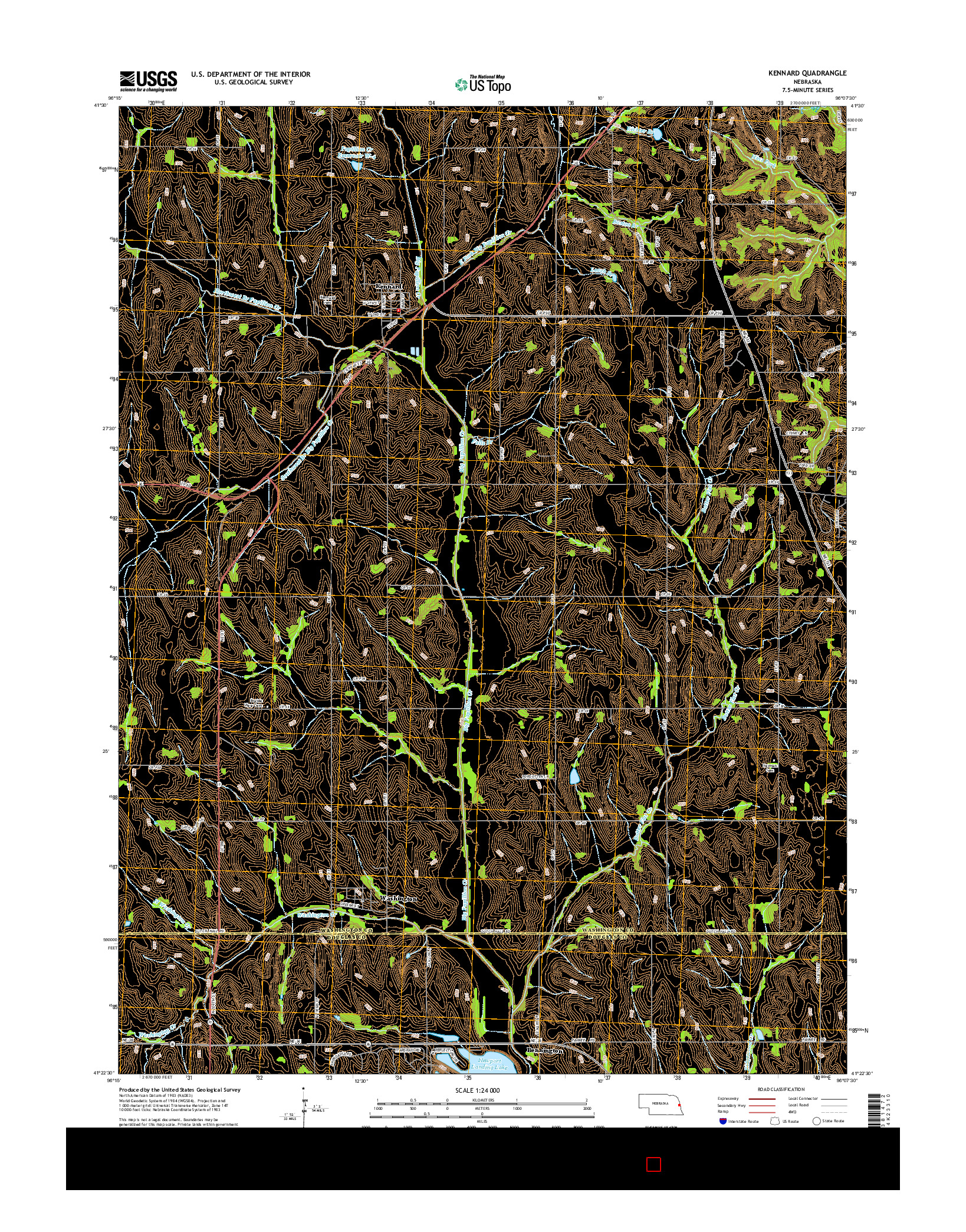 USGS US TOPO 7.5-MINUTE MAP FOR KENNARD, NE 2014