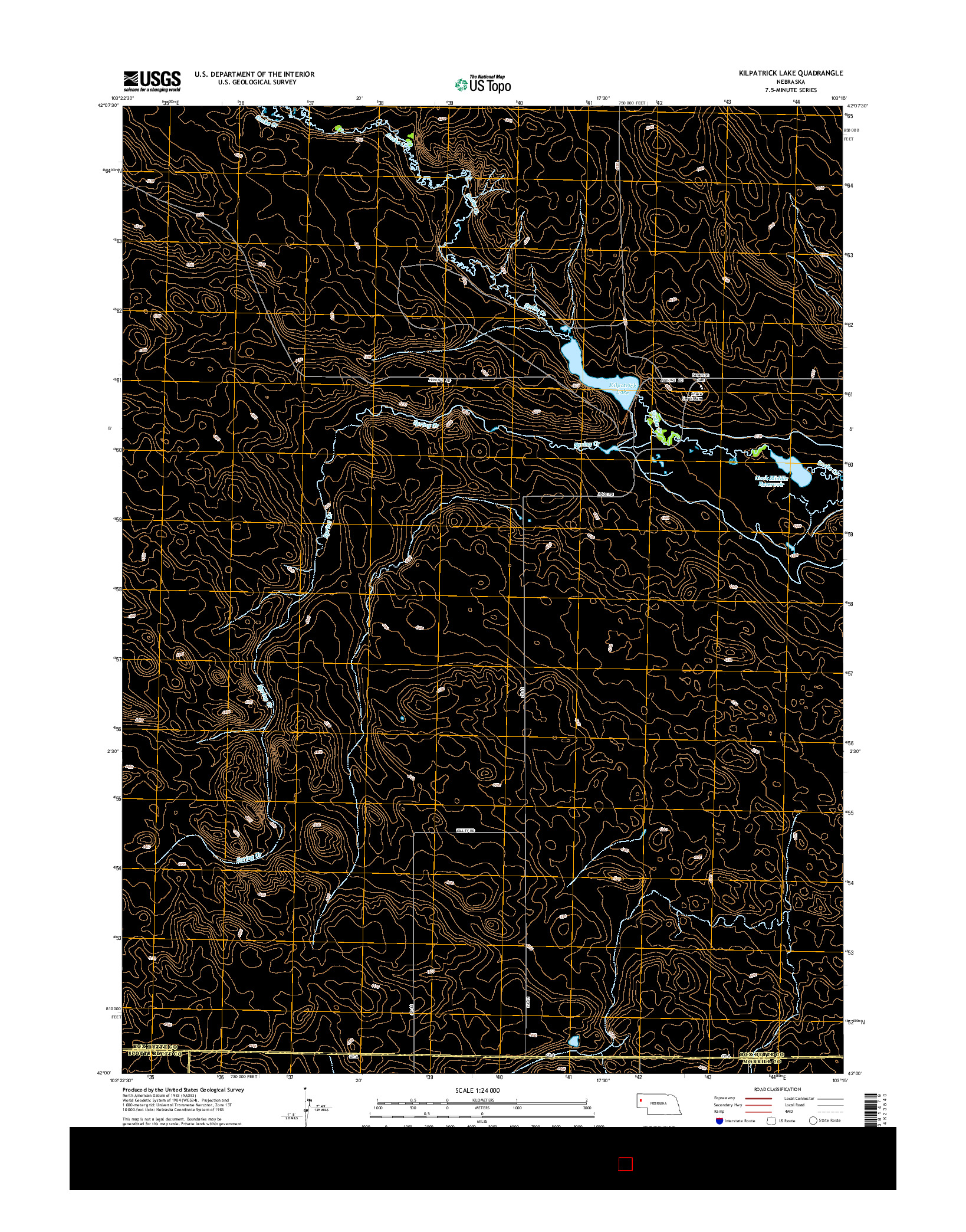 USGS US TOPO 7.5-MINUTE MAP FOR KILPATRICK LAKE, NE 2014