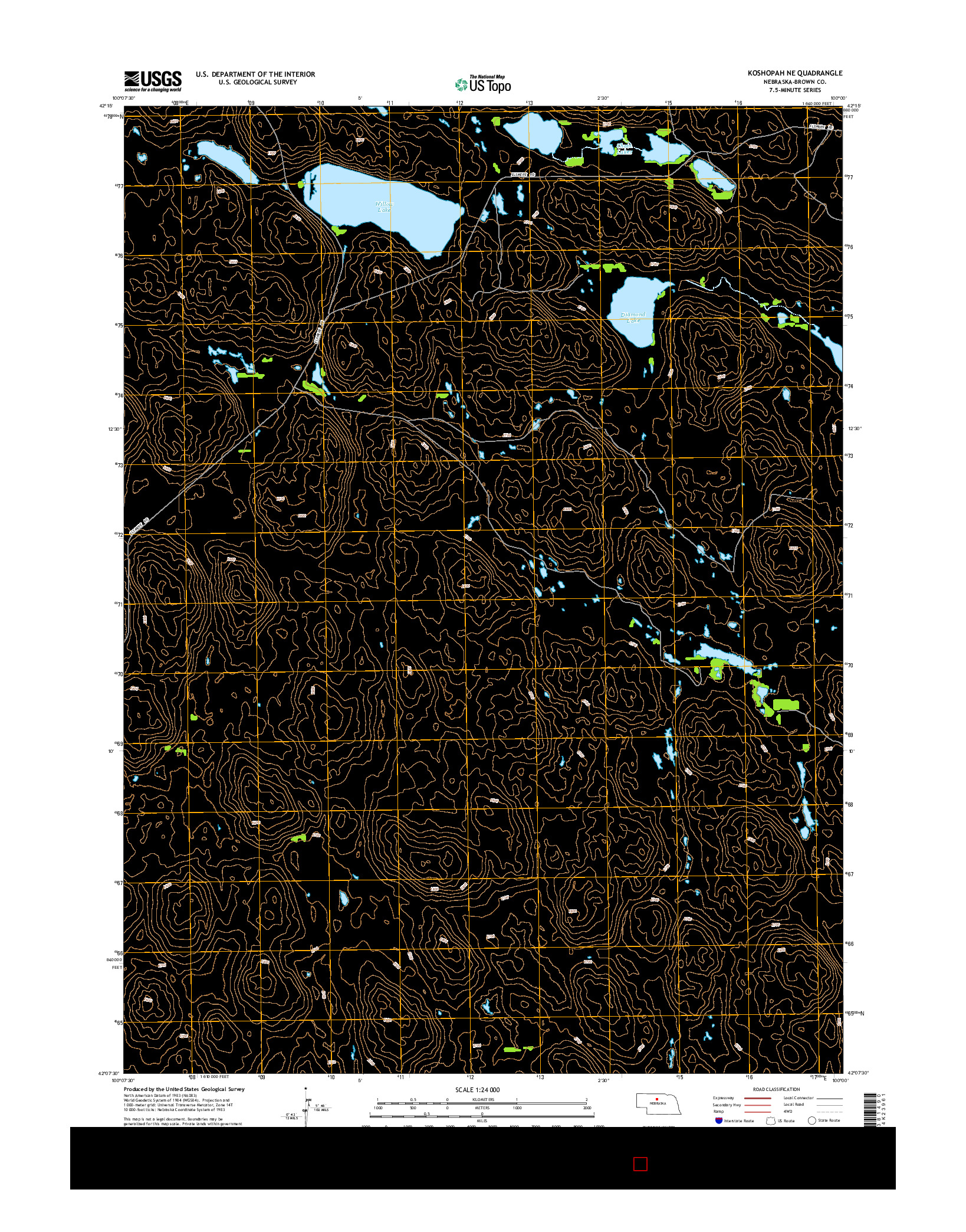 USGS US TOPO 7.5-MINUTE MAP FOR KOSHOPAH NE, NE 2014