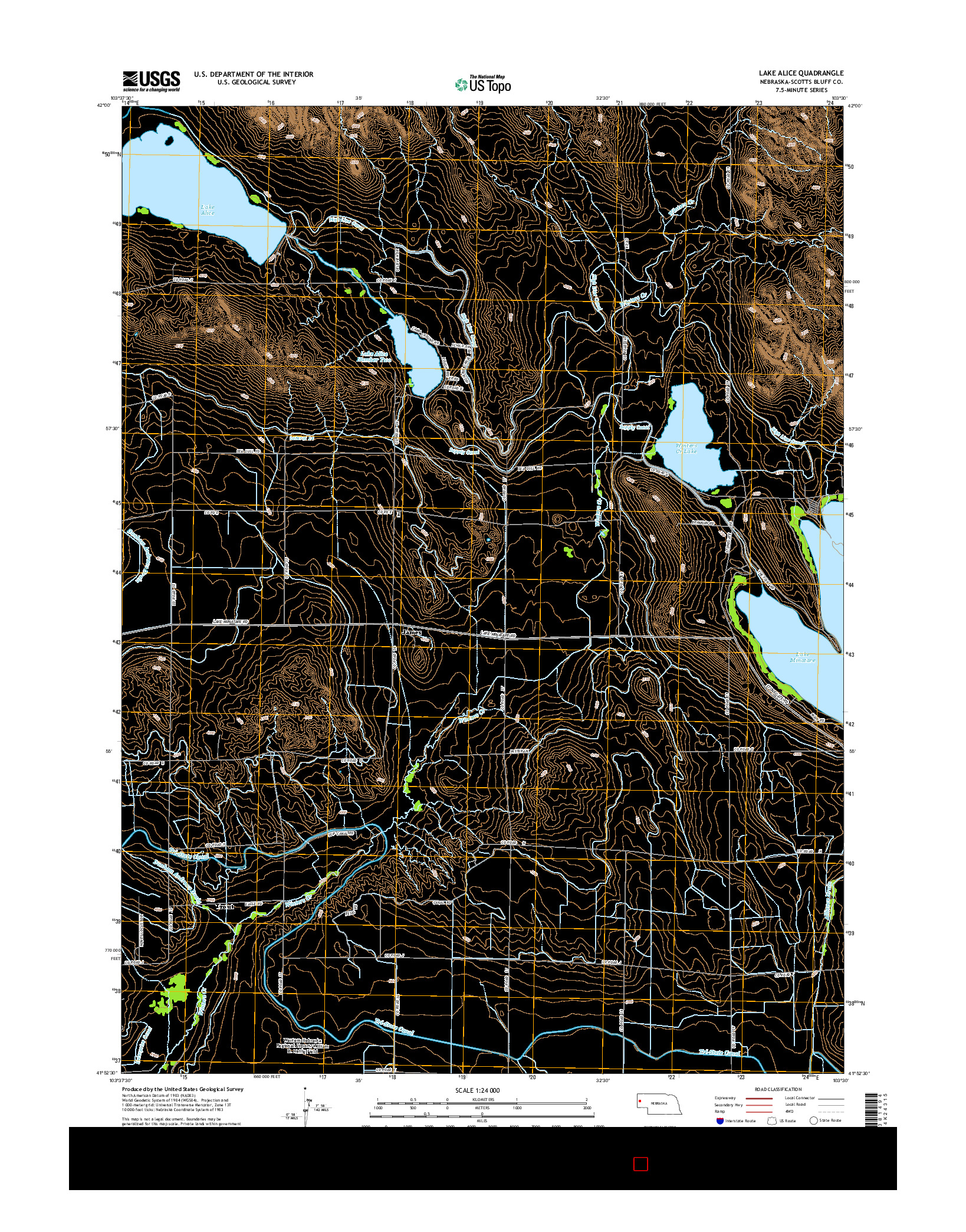 USGS US TOPO 7.5-MINUTE MAP FOR LAKE ALICE, NE 2014