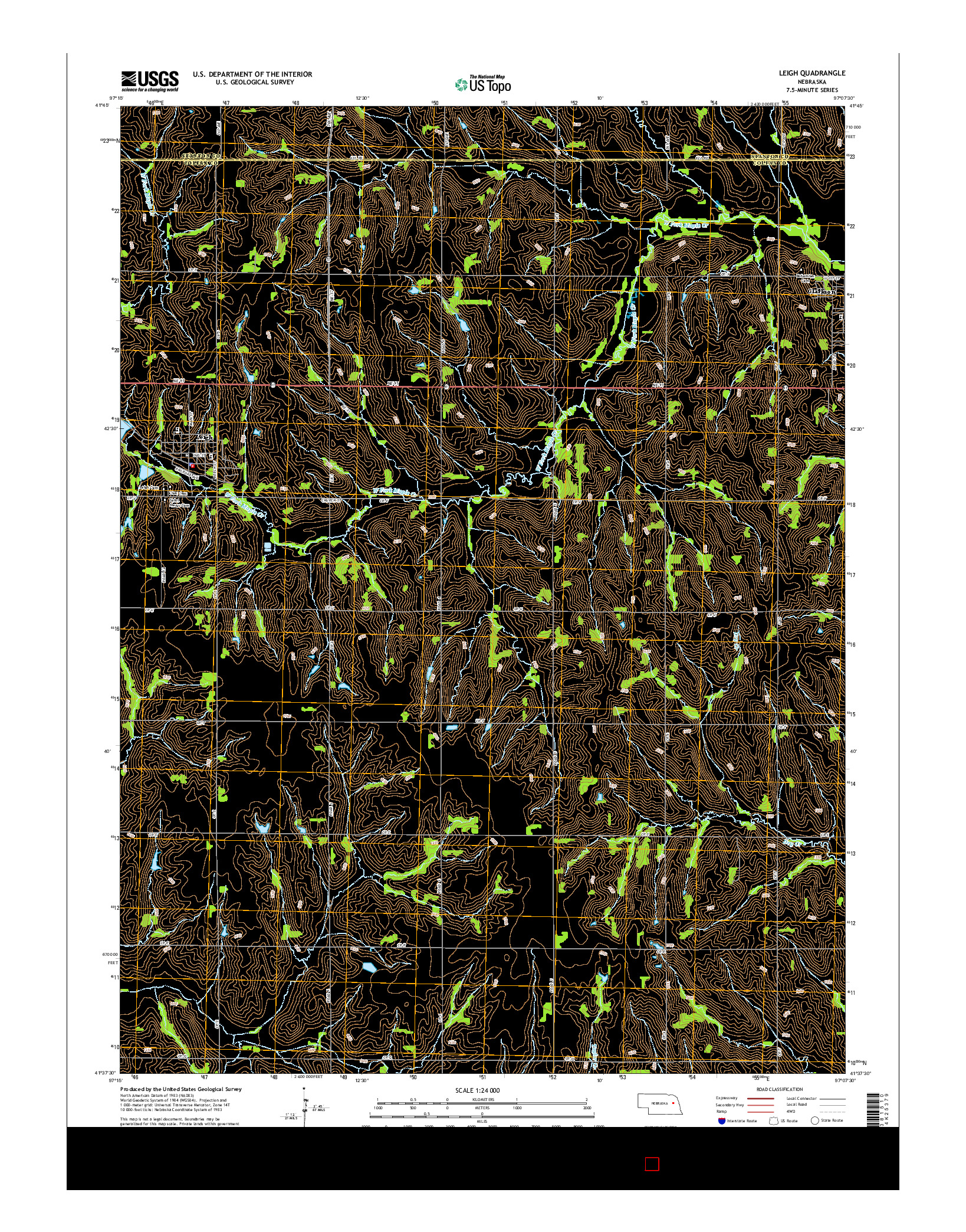 USGS US TOPO 7.5-MINUTE MAP FOR LEIGH, NE 2014