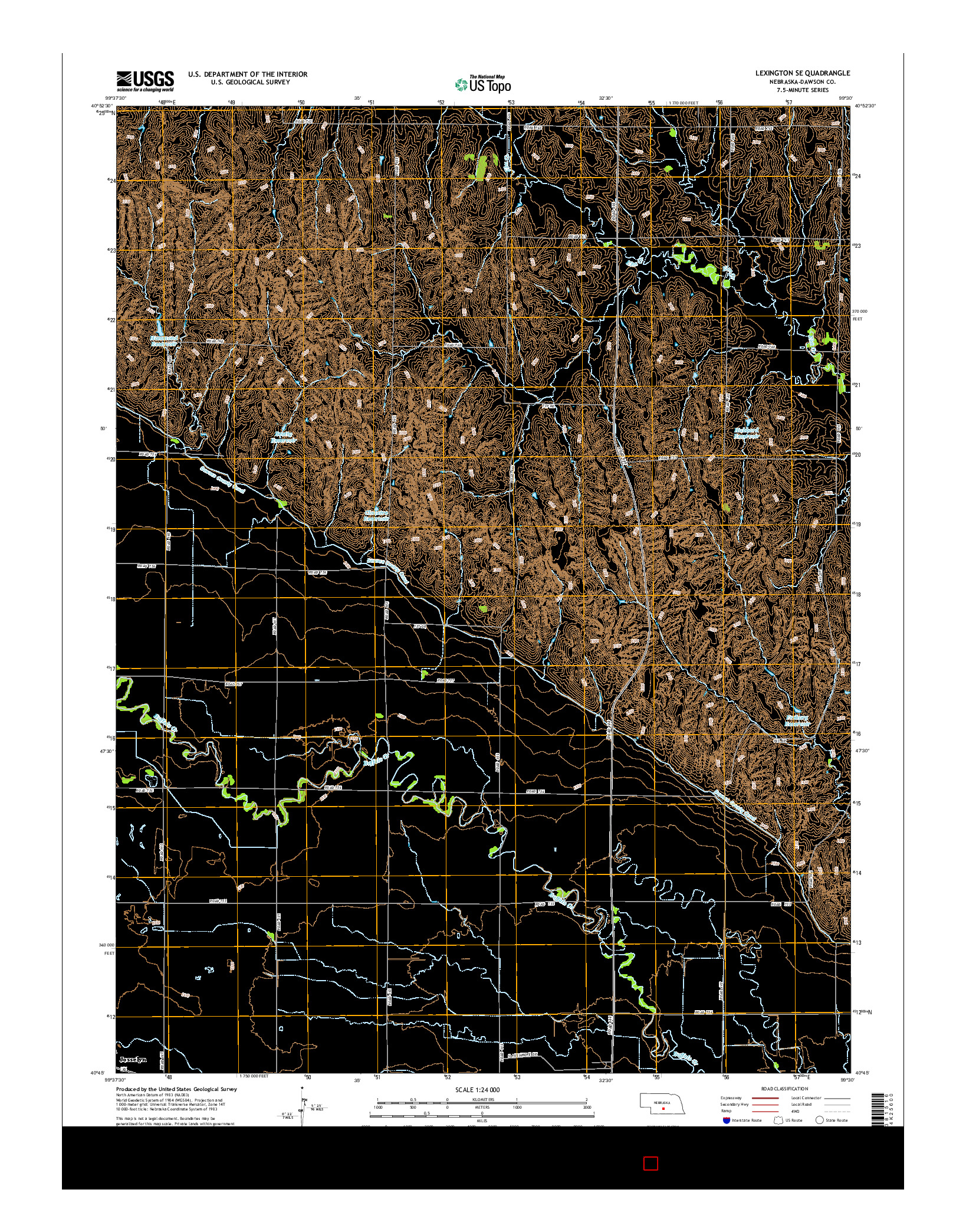 USGS US TOPO 7.5-MINUTE MAP FOR LEXINGTON SE, NE 2014
