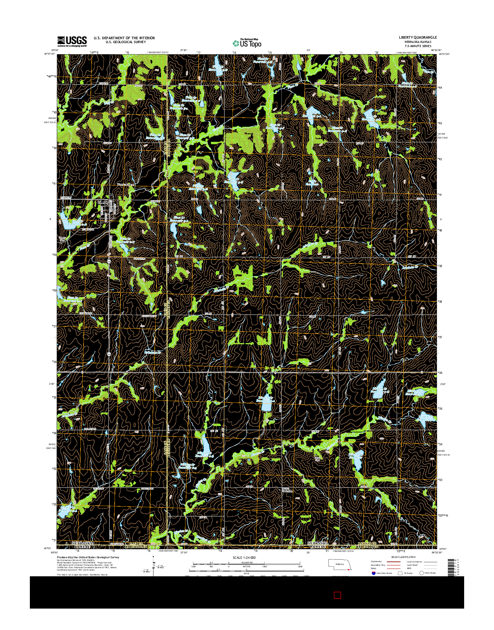 USGS US TOPO 7.5-MINUTE MAP FOR LIBERTY, NE-KS 2014