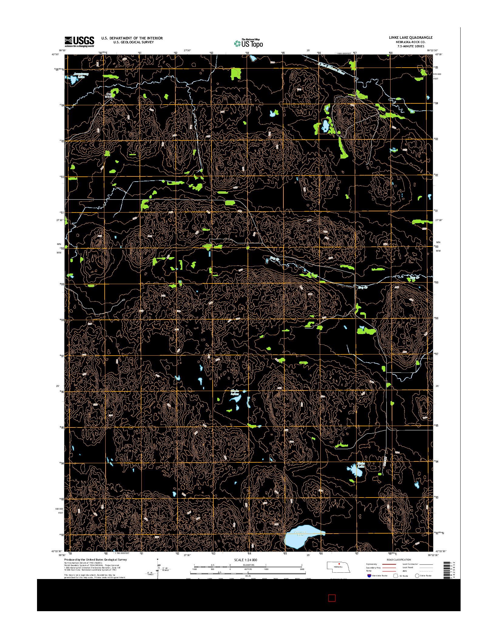 USGS US TOPO 7.5-MINUTE MAP FOR LINKE LAKE, NE 2014