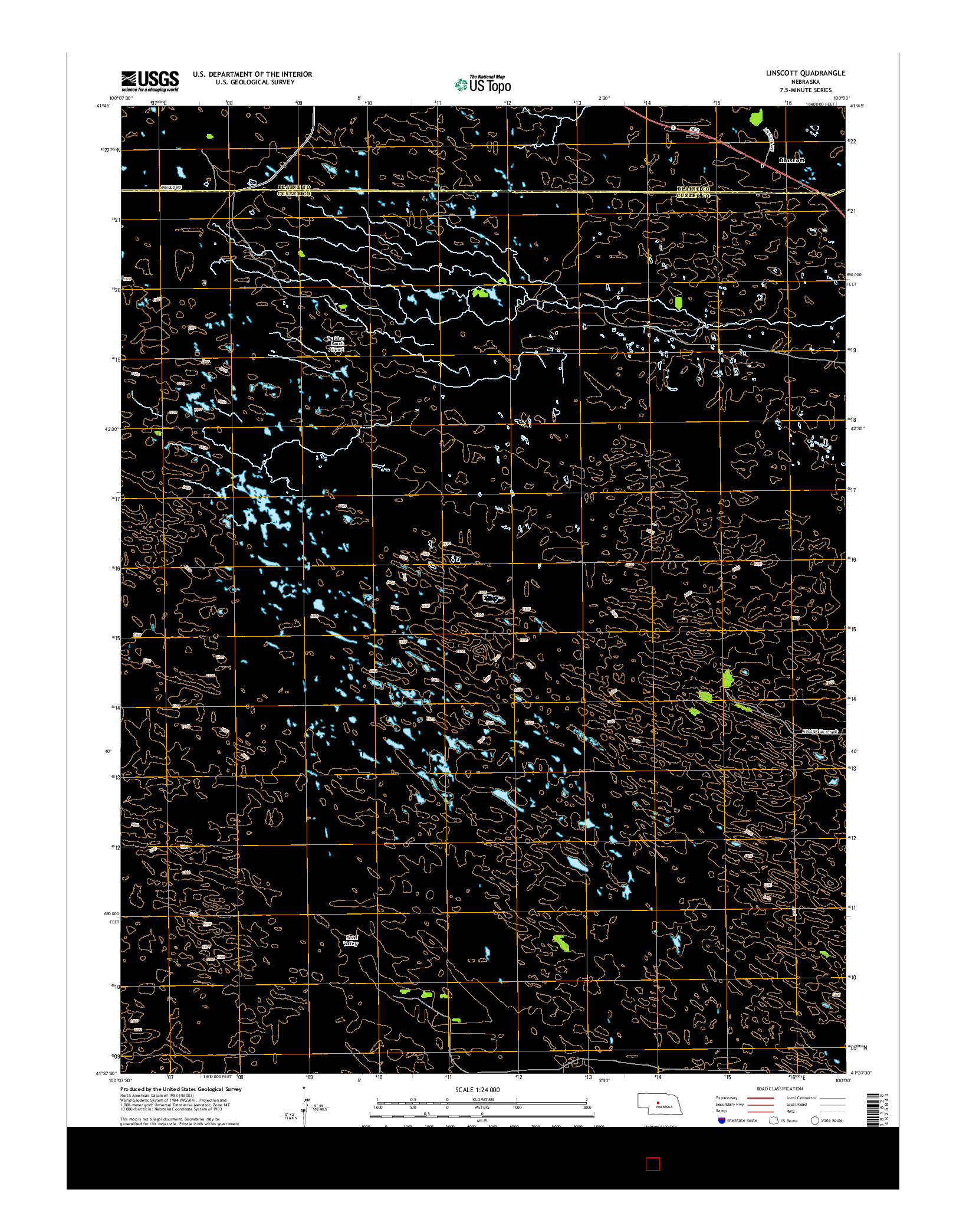 USGS US TOPO 7.5-MINUTE MAP FOR LINSCOTT, NE 2014