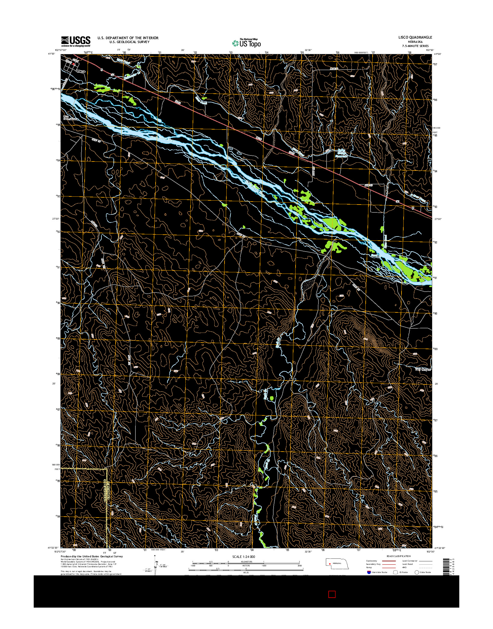 USGS US TOPO 7.5-MINUTE MAP FOR LISCO, NE 2014