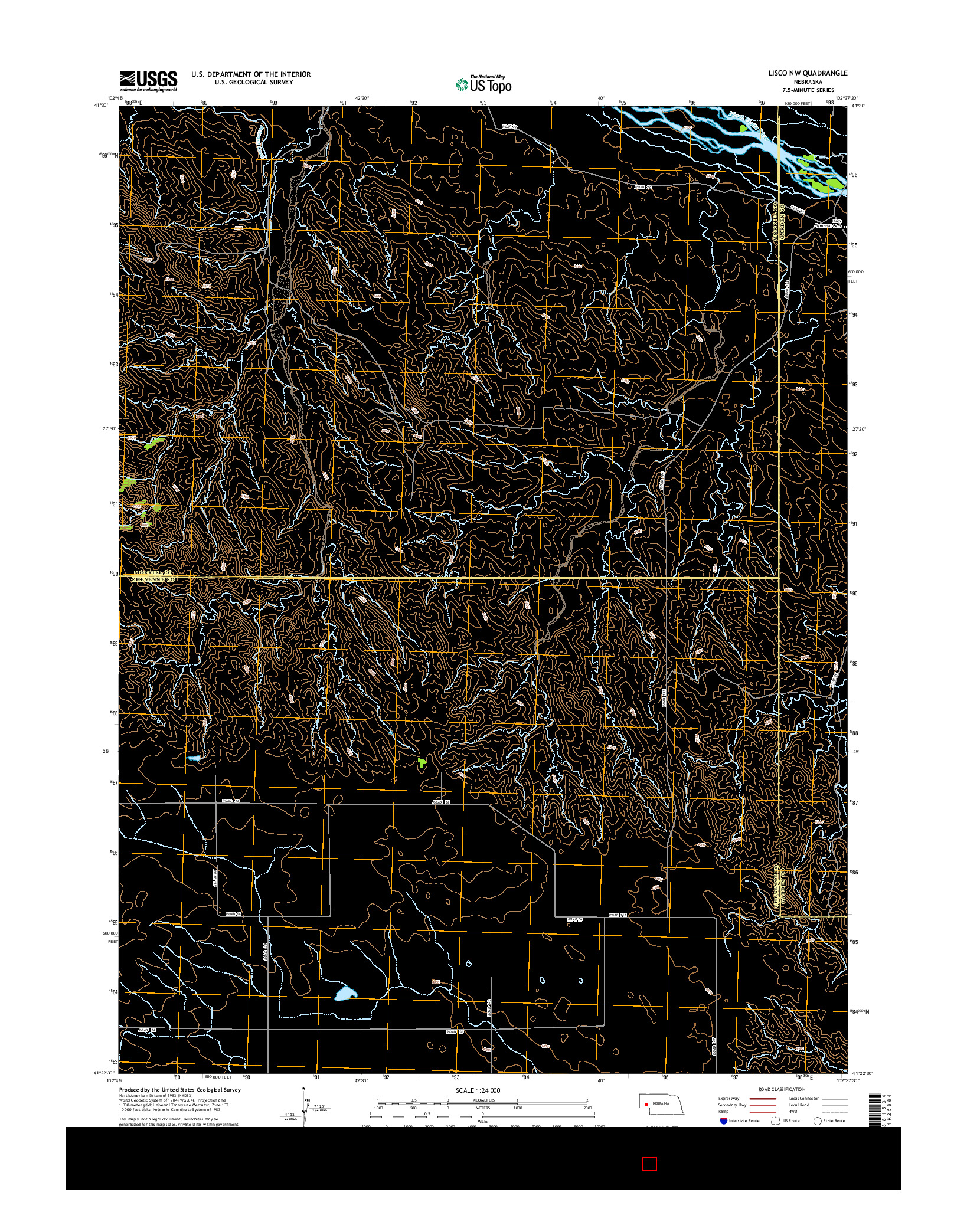 USGS US TOPO 7.5-MINUTE MAP FOR LISCO NW, NE 2014