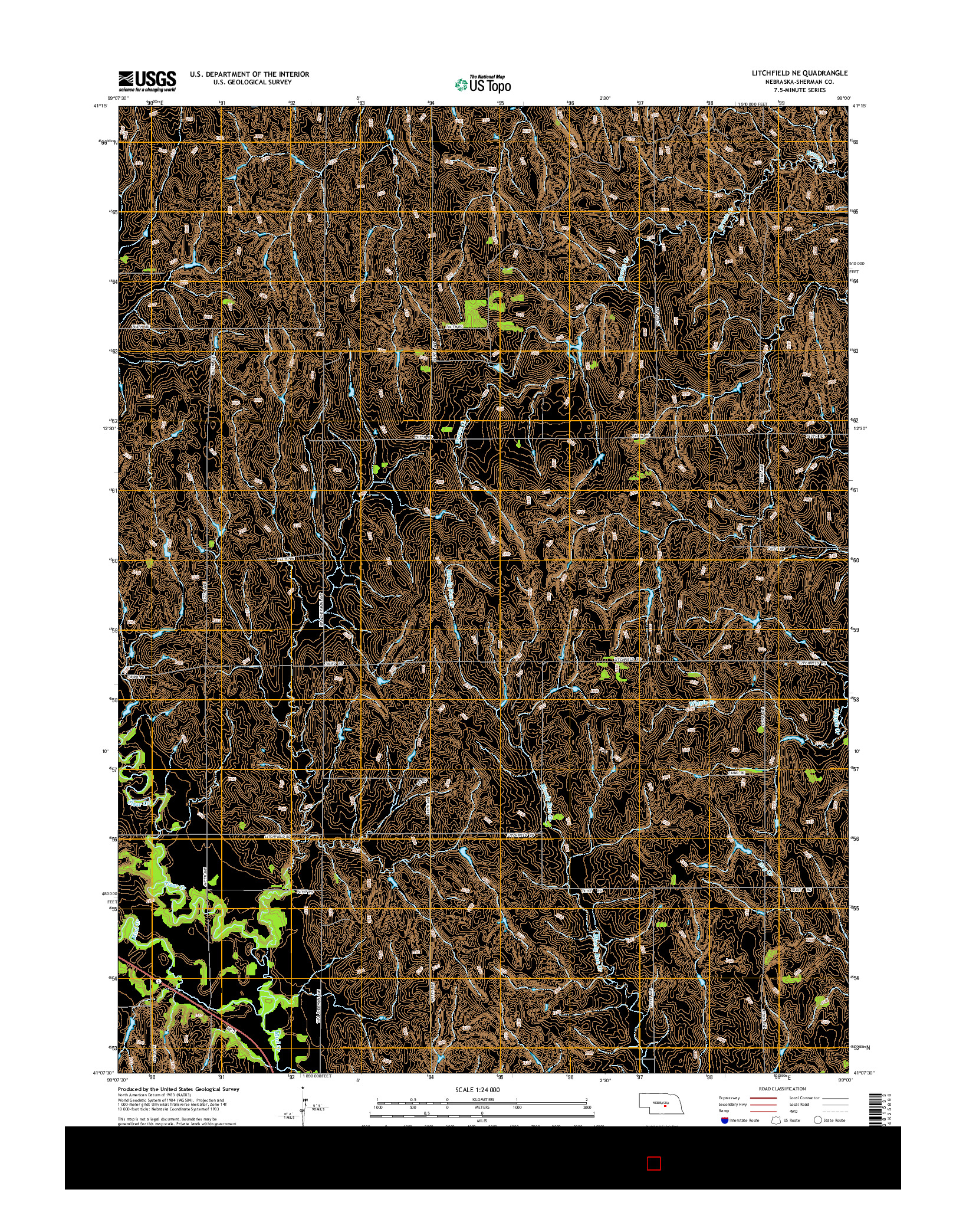 USGS US TOPO 7.5-MINUTE MAP FOR LITCHFIELD NE, NE 2014