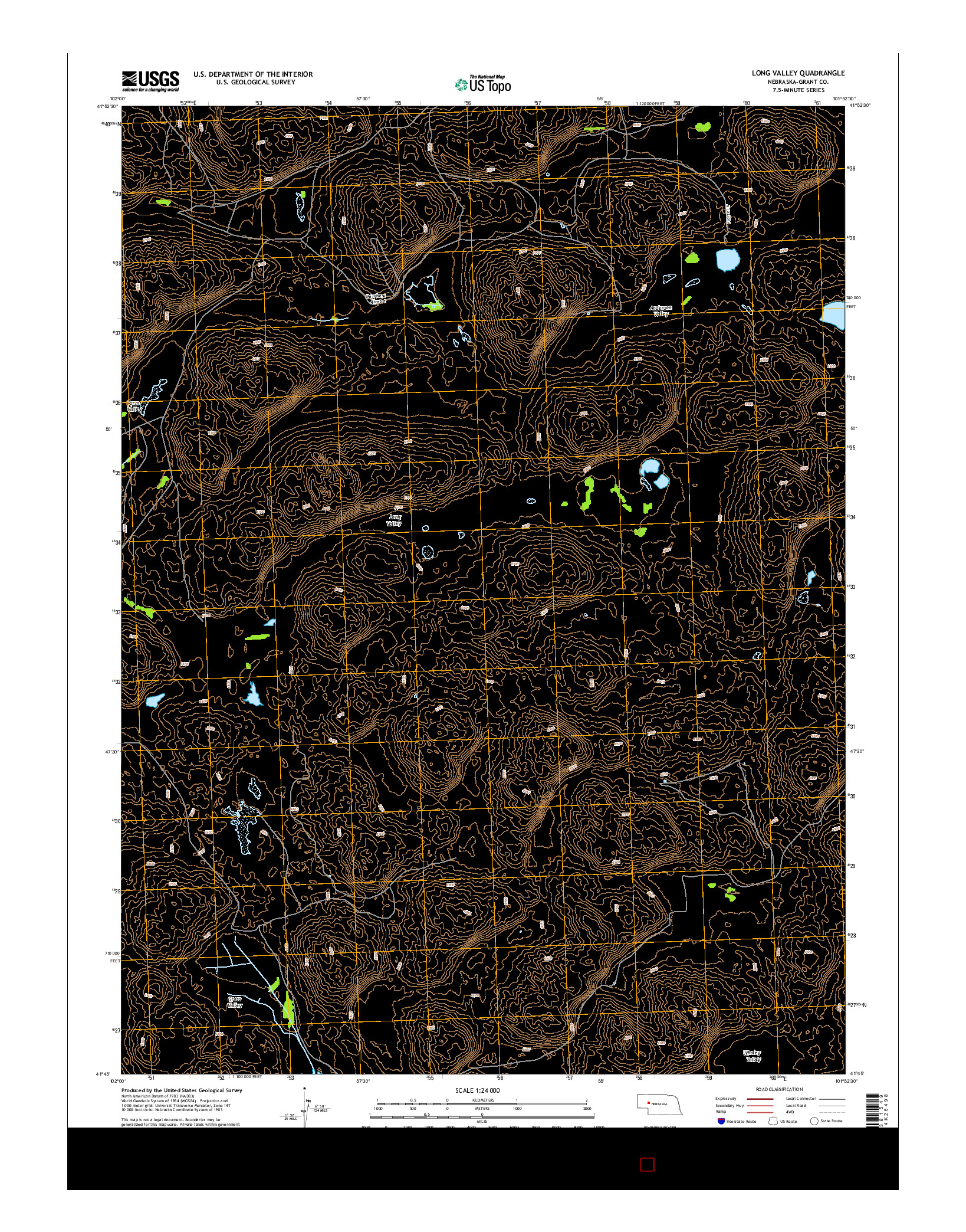 USGS US TOPO 7.5-MINUTE MAP FOR LONG VALLEY, NE 2014