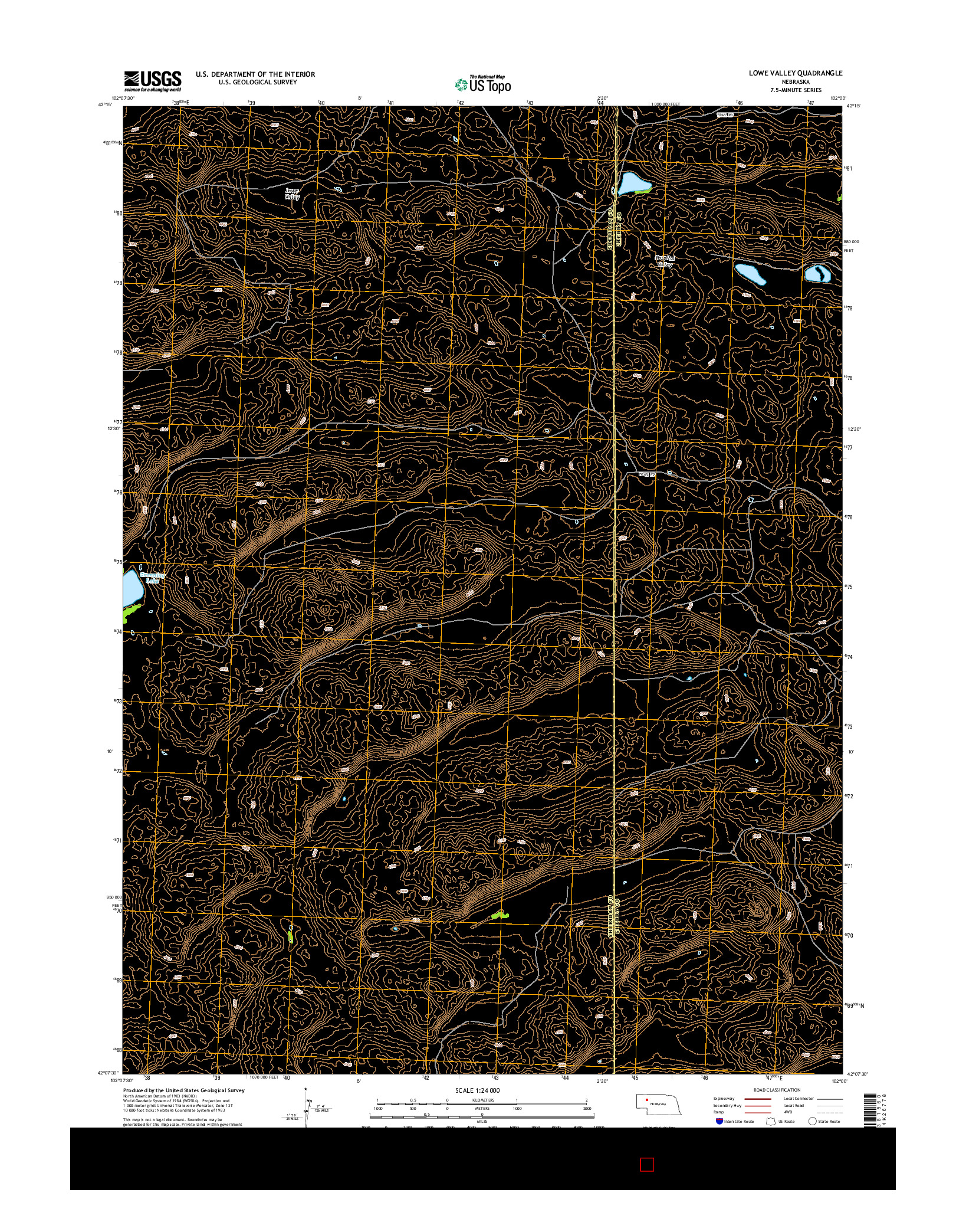 USGS US TOPO 7.5-MINUTE MAP FOR LOWE VALLEY, NE 2014