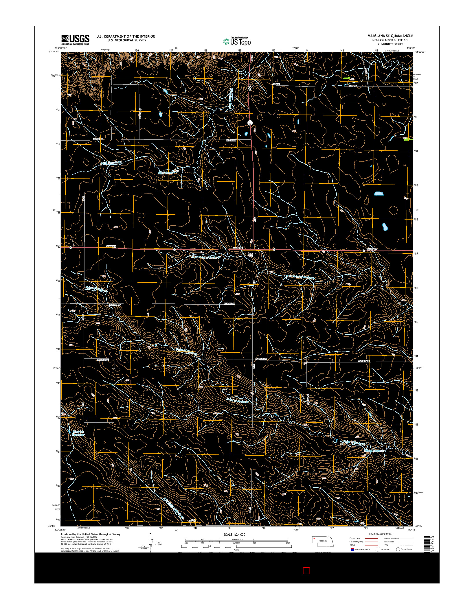 USGS US TOPO 7.5-MINUTE MAP FOR MARSLAND SE, NE 2014