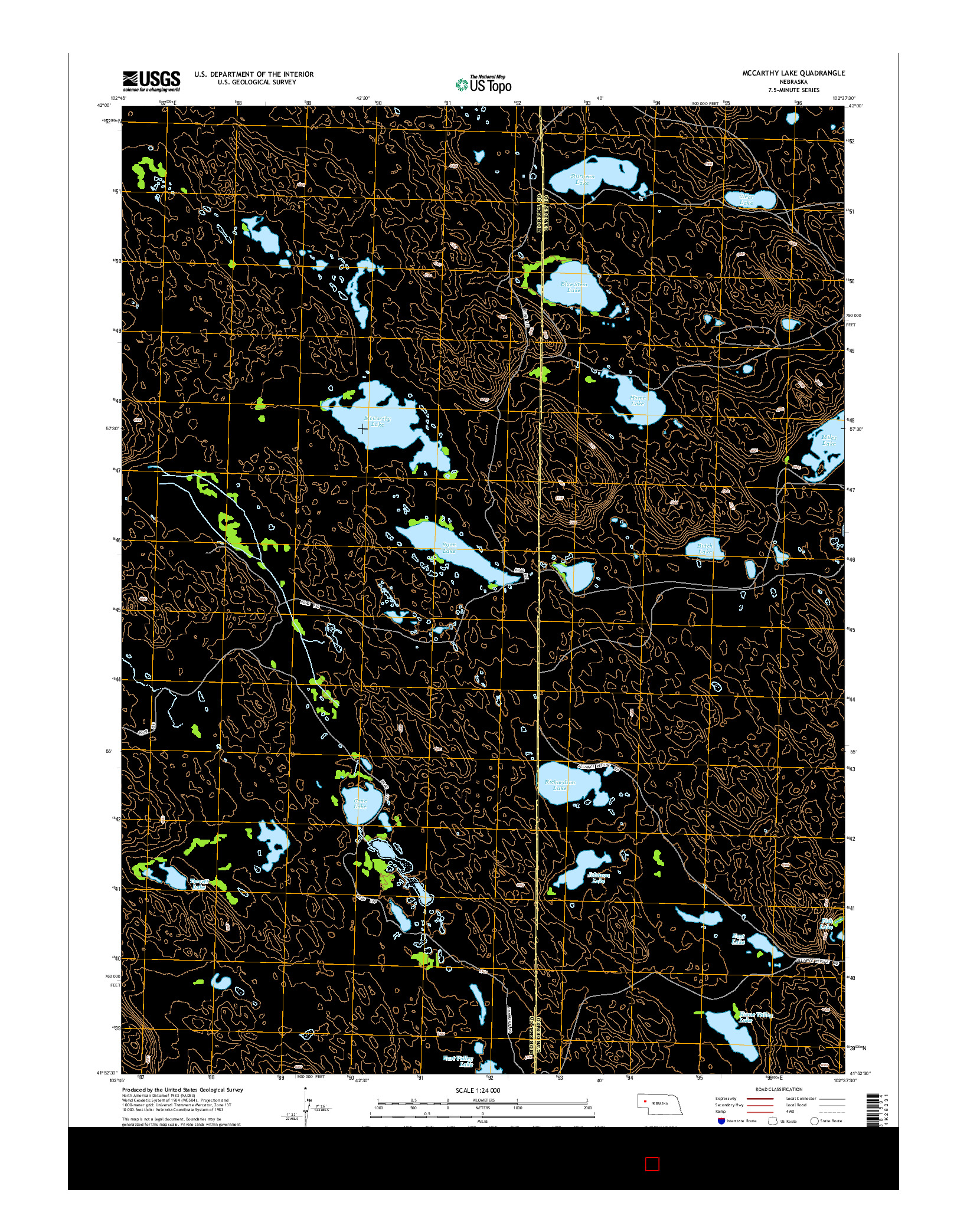 USGS US TOPO 7.5-MINUTE MAP FOR MCCARTHY LAKE, NE 2014