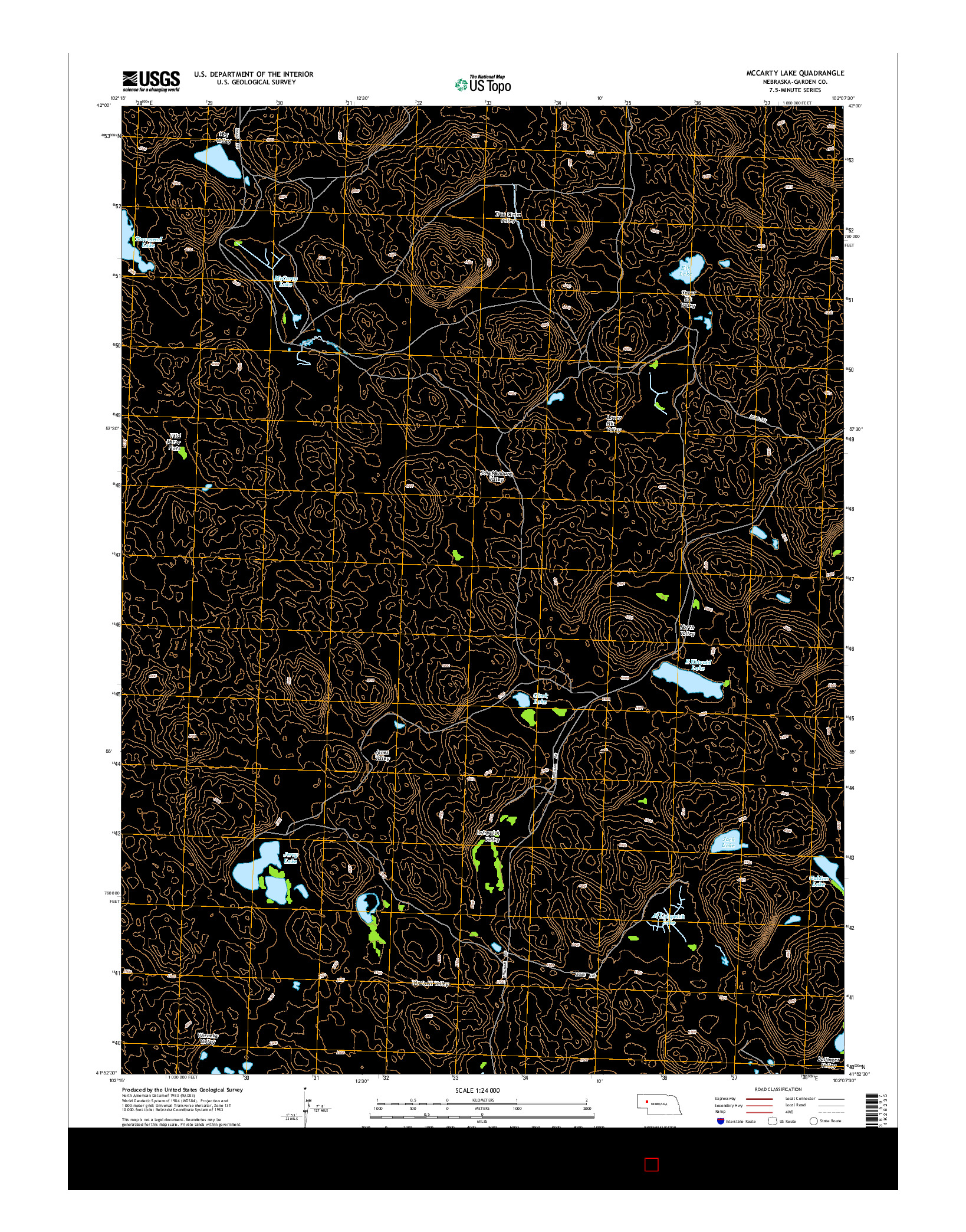 USGS US TOPO 7.5-MINUTE MAP FOR MCCARTY LAKE, NE 2014