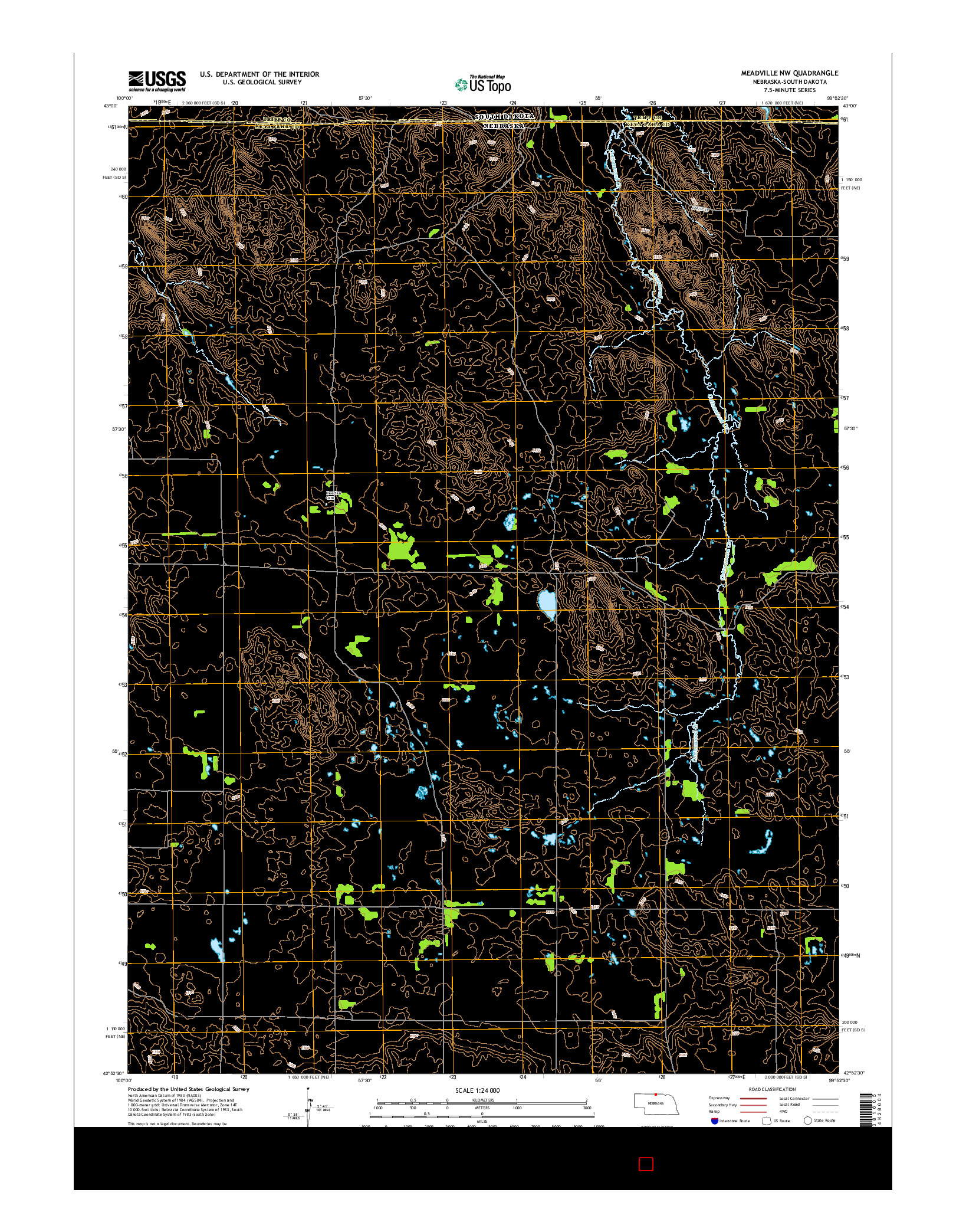 USGS US TOPO 7.5-MINUTE MAP FOR MEADVILLE NW, NE-SD 2014