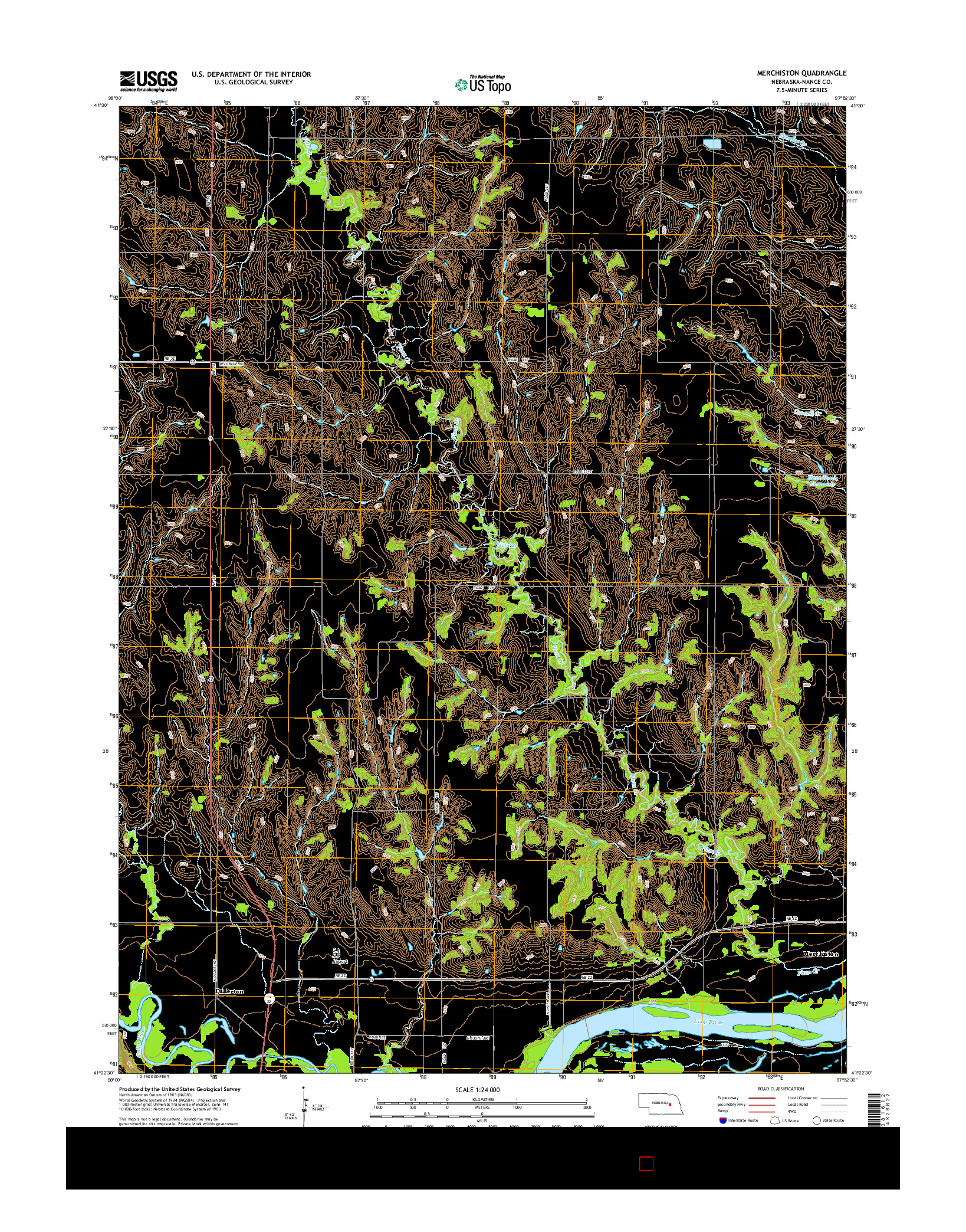 USGS US TOPO 7.5-MINUTE MAP FOR MERCHISTON, NE 2014